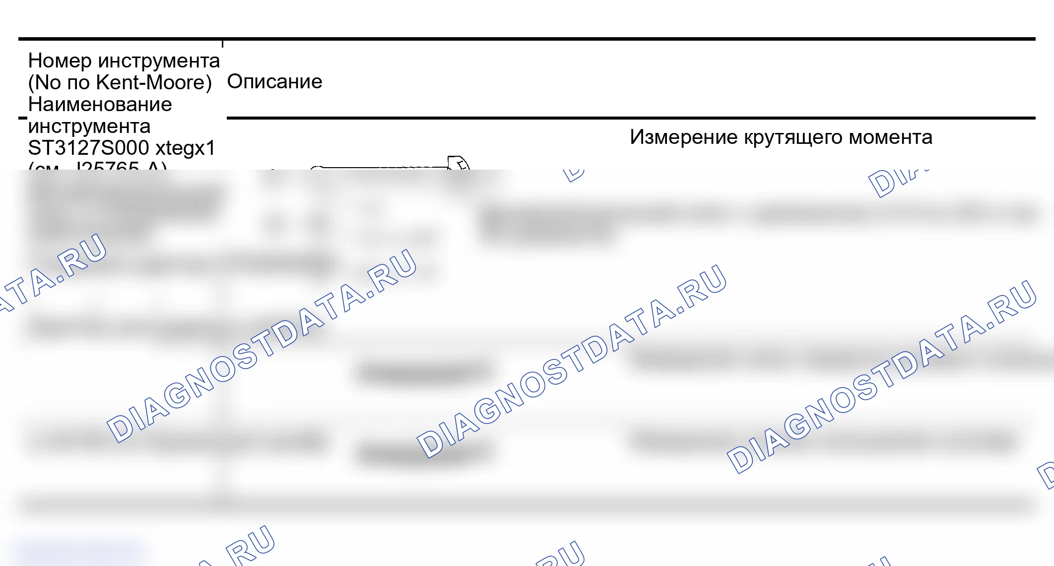 Рис. 34: Определение специальных сервисных инструментов (2 из 2). Infiniti I30 II