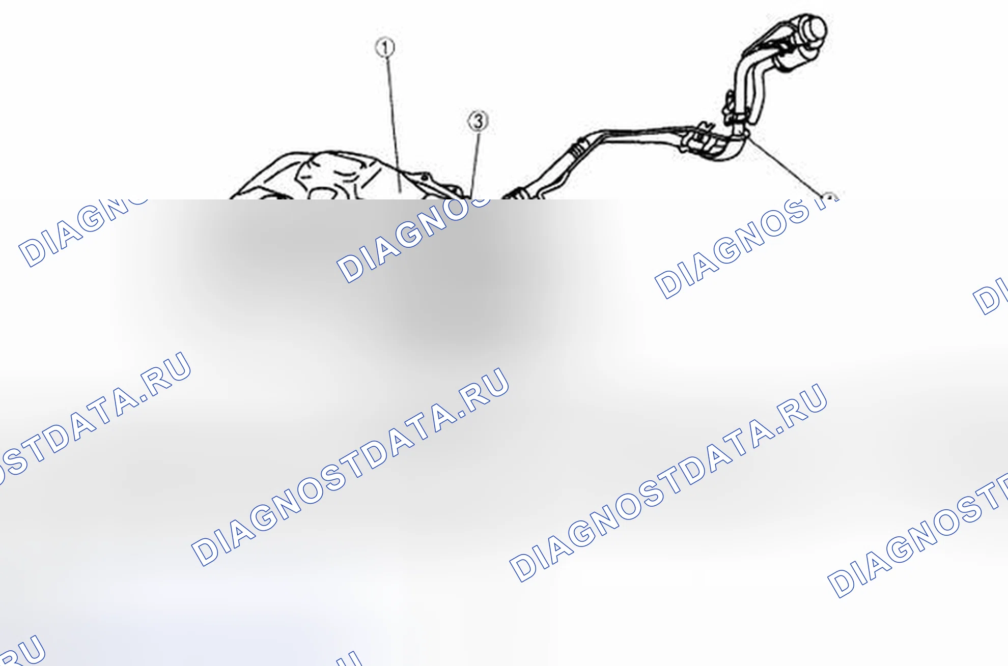 Рис. 2: Сторона топливного бака. Mazda CX-7 I