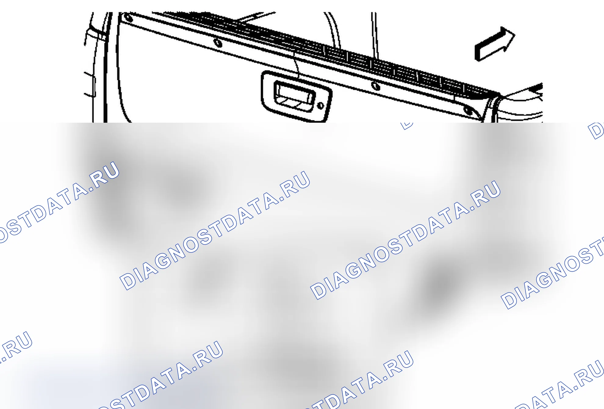 Рис. 15: Замена эмблемы / шильдика Endgate (LT LS). Chevrolet Silverado 3500 HD 