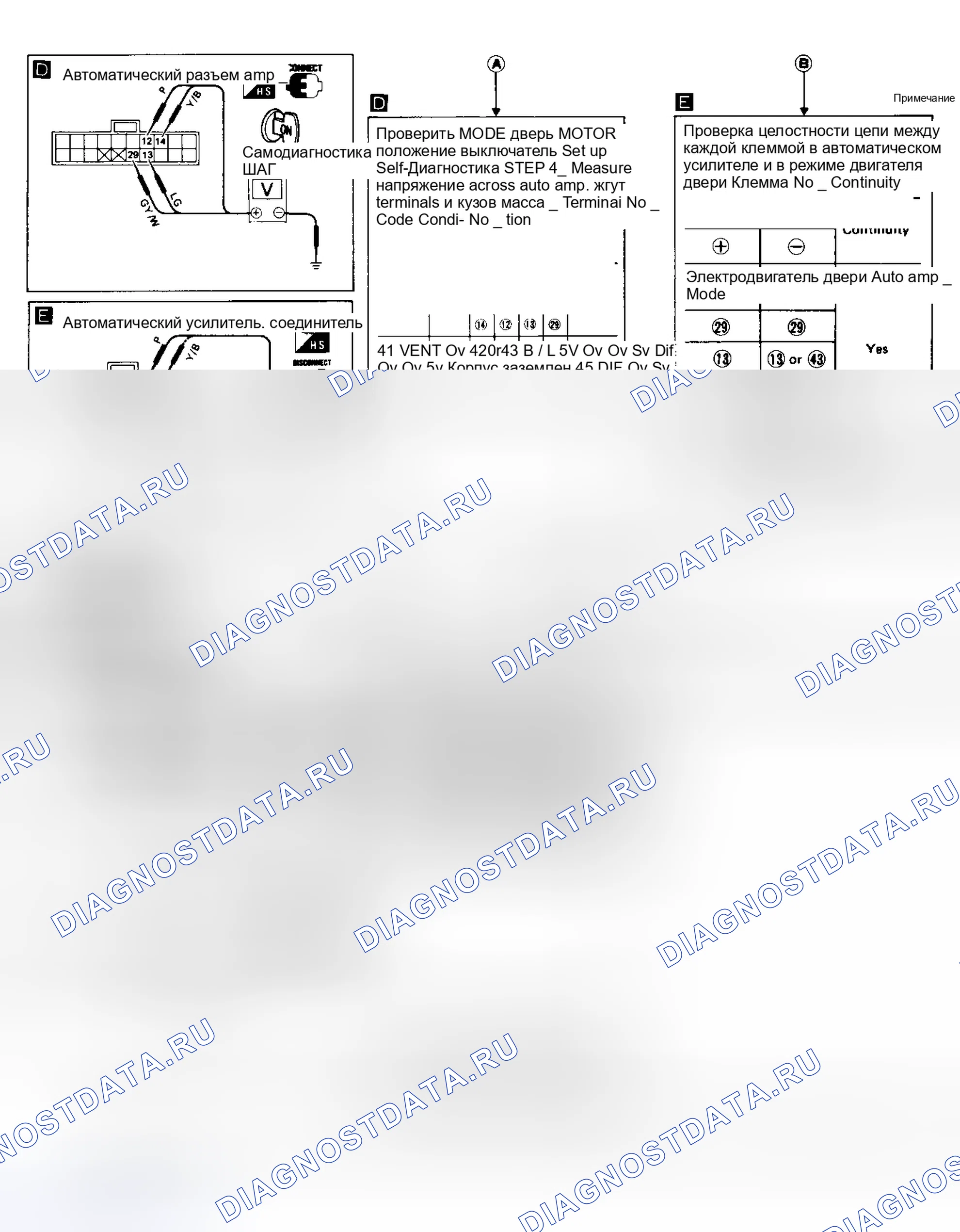 Рис. 18: Блок-схема диагностической процедуры 12 (2 из 2). Nissan Maxima J30