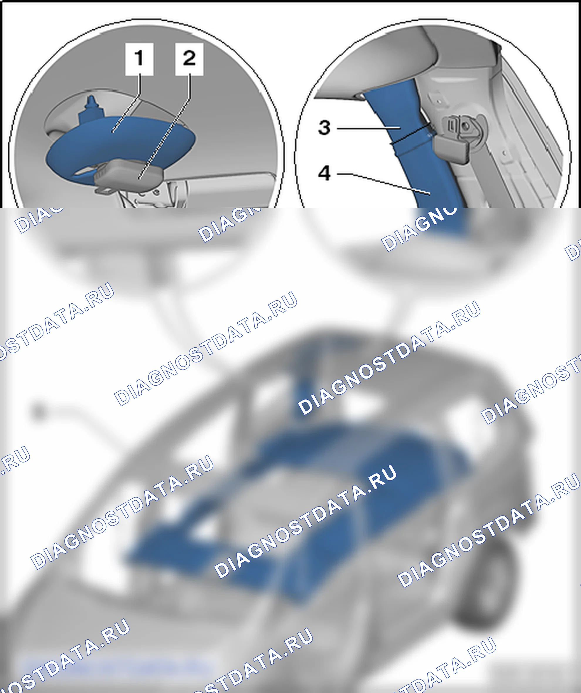 Облицовка потолка. SEAT Alhambra Ii