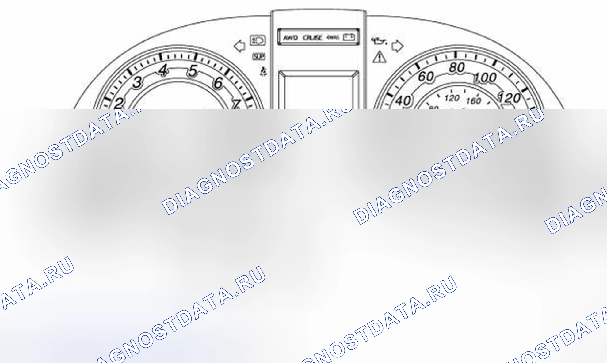 Рис. 42: РАСПОЛОЖЕНИЕ КОМБИНИРОВАННОГО ИЗМЕРИТЕЛЬНОГО ПРИБОРА. Infiniti G35 IV