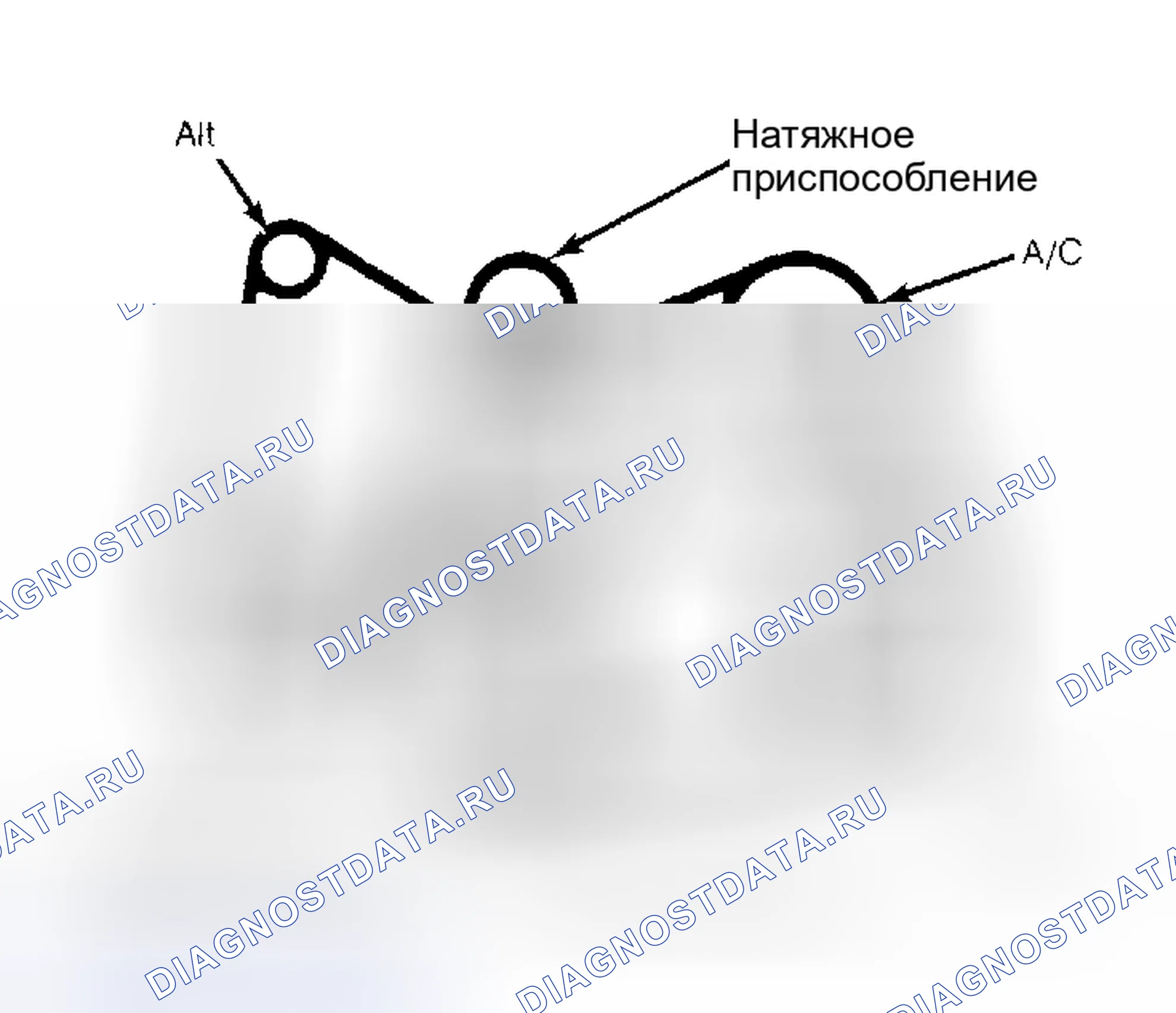 Рис. 9: ТРАССИРОВКА СЕРПАНТИННОГО РЕМНЯ (MARK VII). Hyundai Matrix I рестайлинг 2