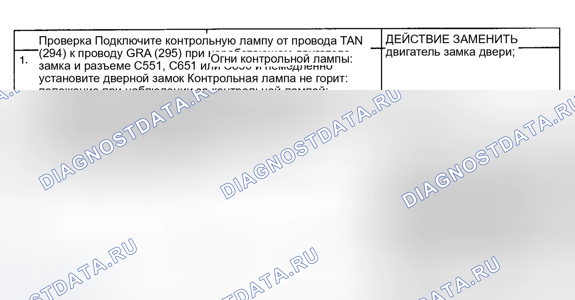 Рис. 4: ИСПЫТАНИЕ E: ОДИН ДВИГАТЕЛЬ ДВЕРНОГО ЗАМКА НЕ РАБОТАЕТ ОТ КАКОГО-ЛИБО ВЫКЛЮЧАТЕЛЯ. GMC Rally G3500 