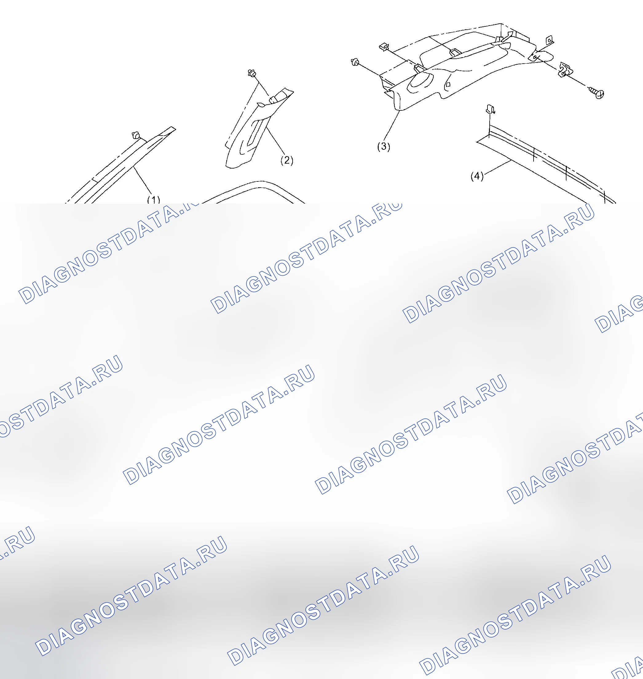 Рис. 16: ВНУТРЕННЯЯ ОТДЕЛКА (ВАГОН). Subaru Impreza WRX GD/GG рестайлинг