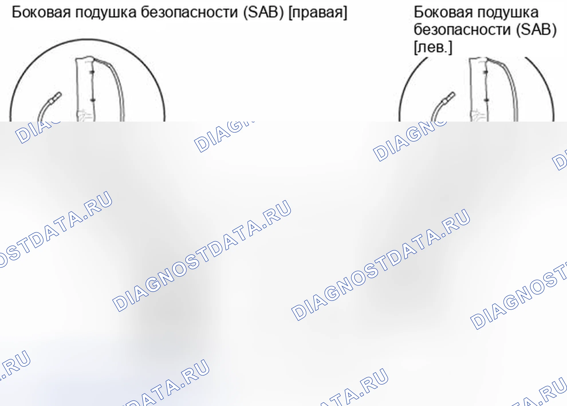 Рис. 22: Боковая подушка безопасности (SAB). Kia Sedona II рестайлинг