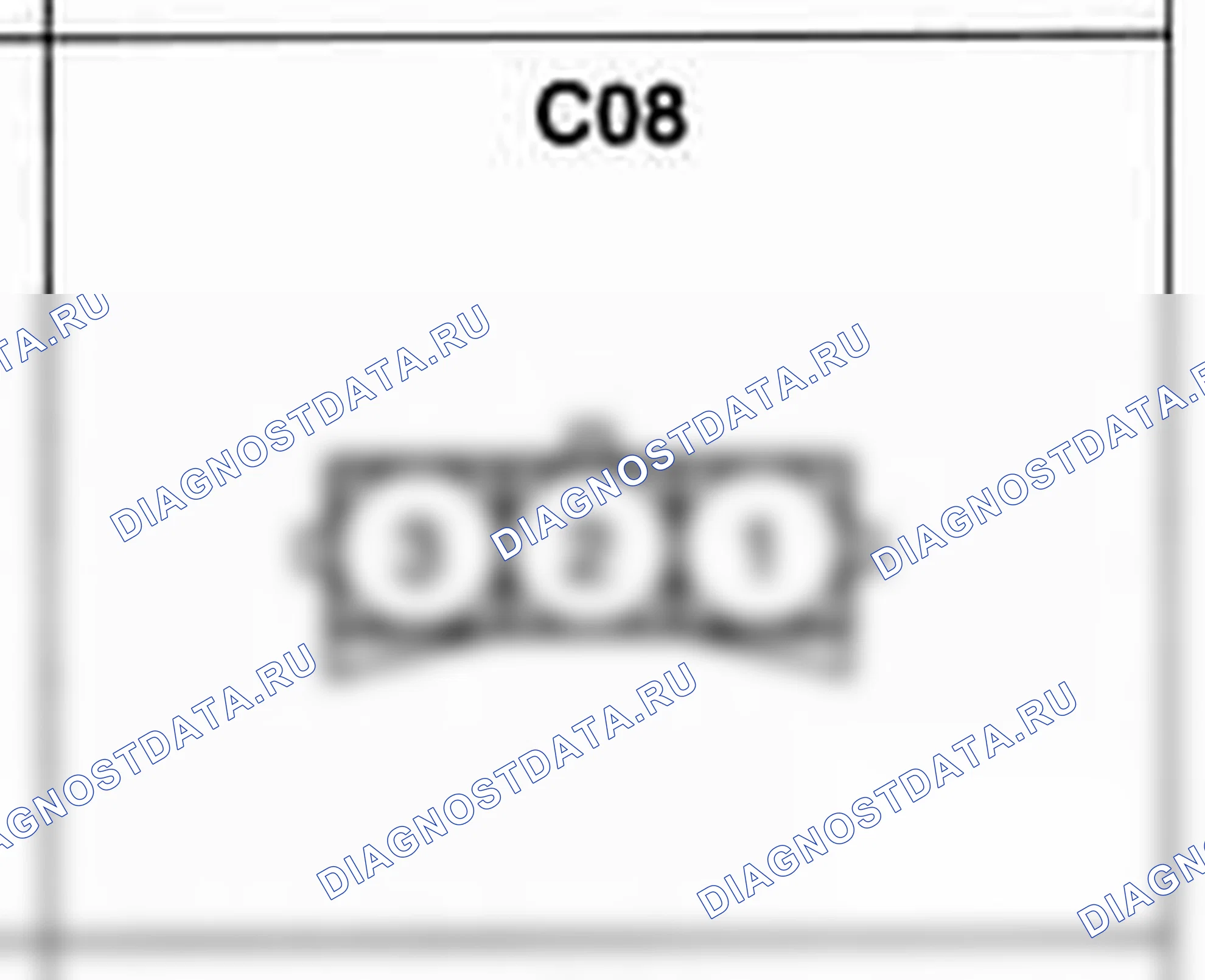 Распиновка разъёма C08 — жгута управления. Hyundai H-1 A1
