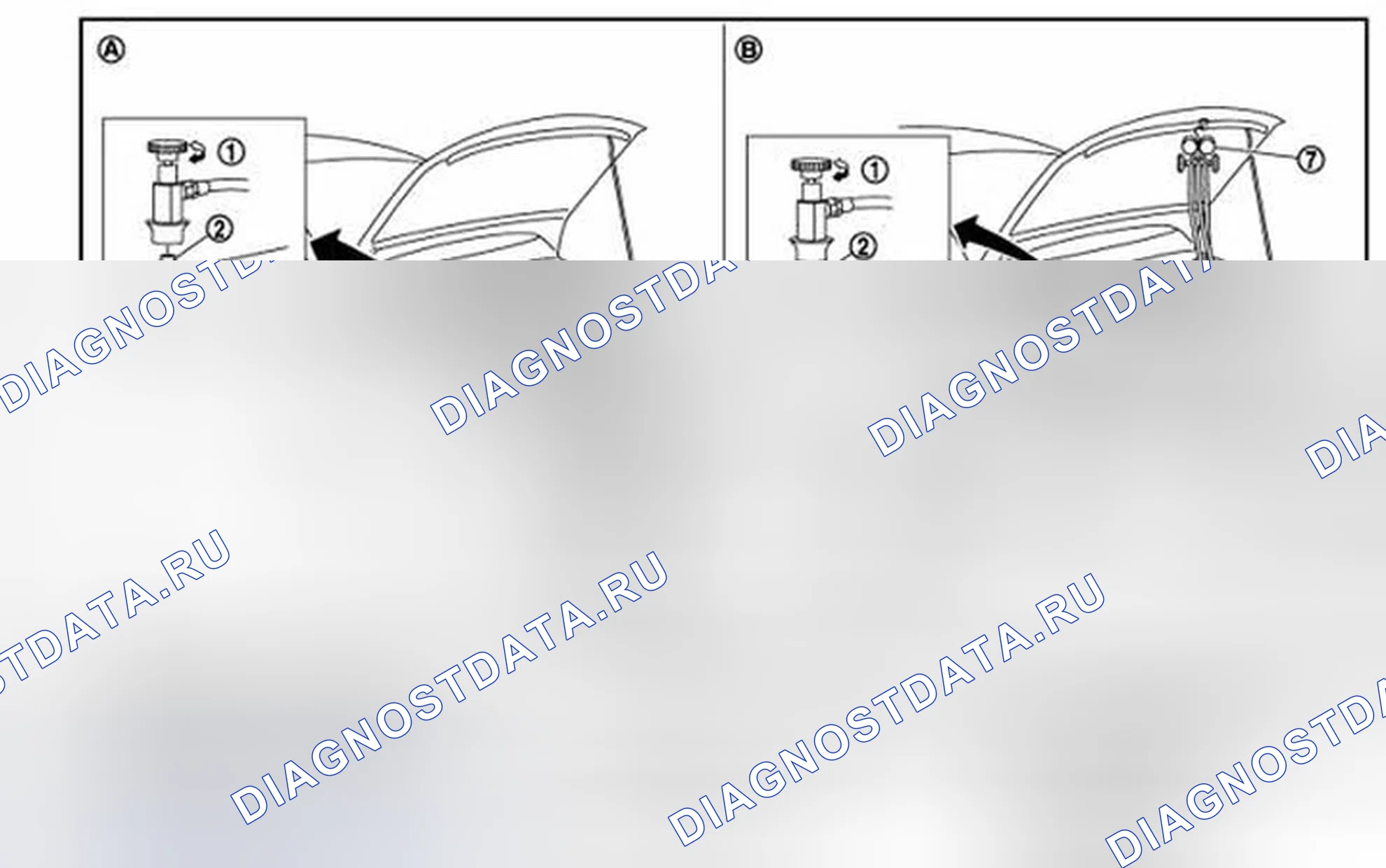 Рис. 52: ПОДКЛЮЧЕНИЕ СЕРВИСНЫХ ИНСТРУМЕНТОВ И ОБОРУДОВАНИЯ. Infiniti M56 IV
