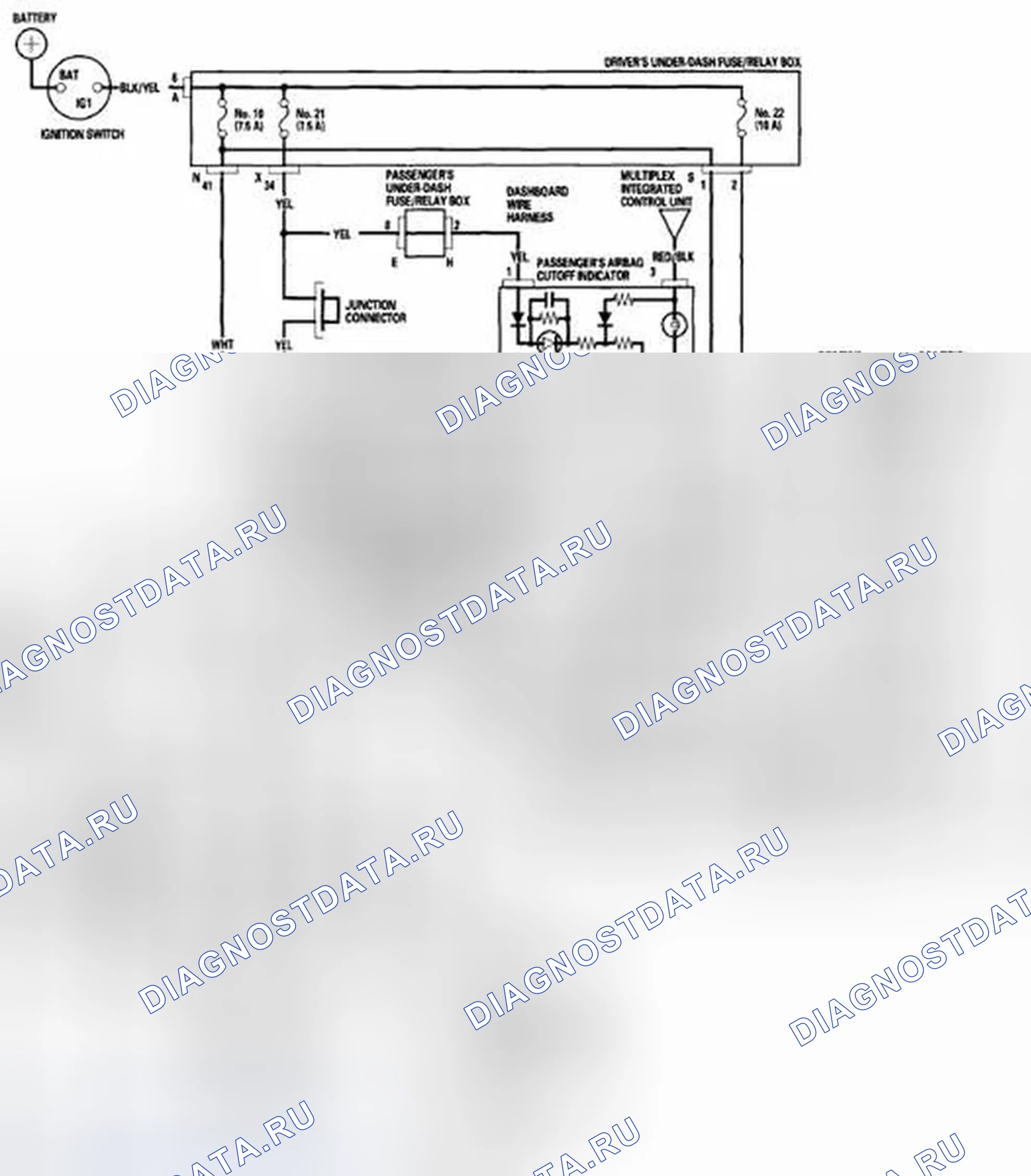 Рис. 320: Принципиальная схема. Honda Odyssey IV