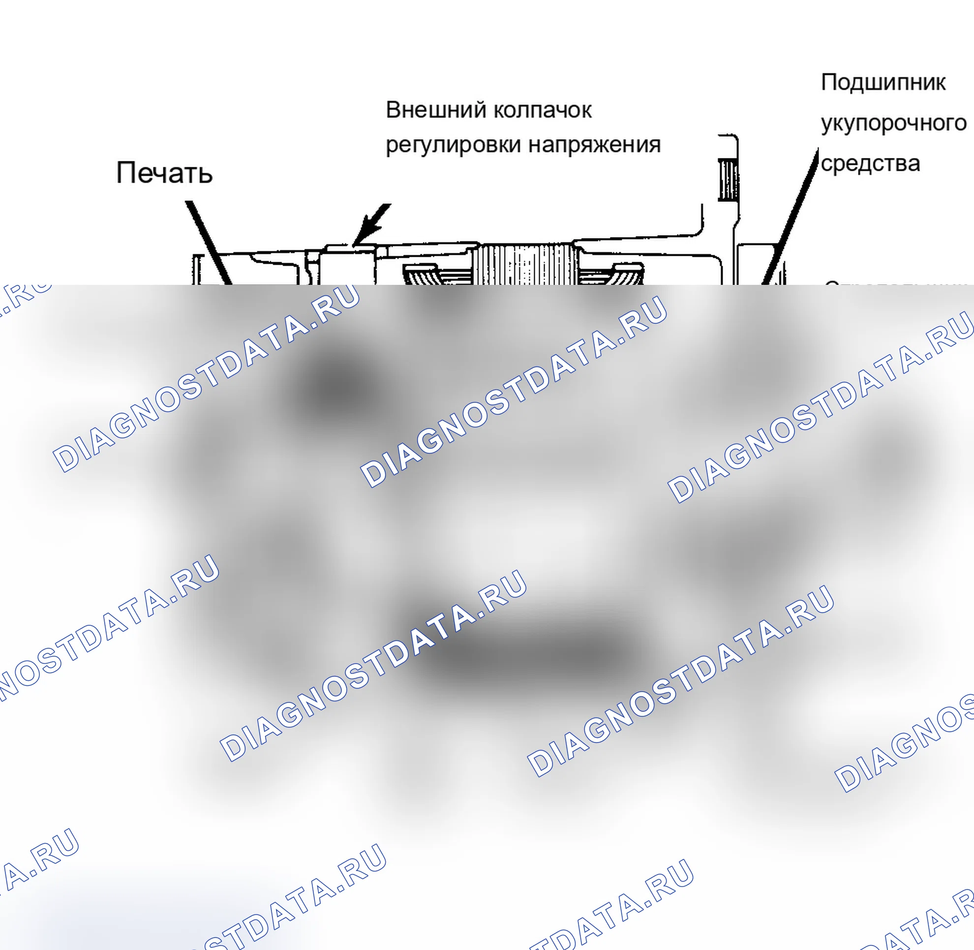 Рис. 2: Вид 100-Amp разрезе генератора переменного тока большой мощности со встроенным регулятором. Chevrolet Cavalier I