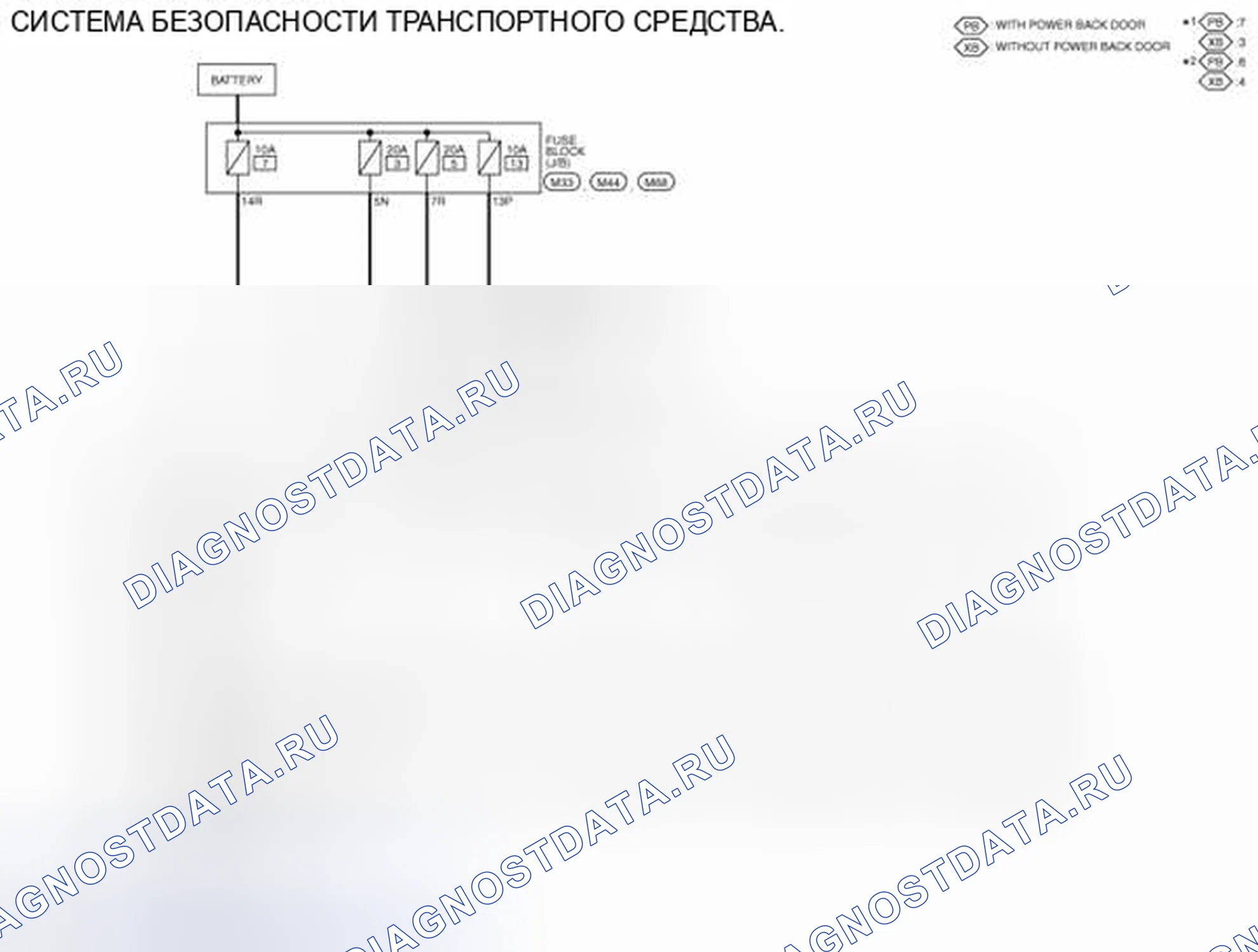Рис. 188: электросхема. Nissan Rogue II