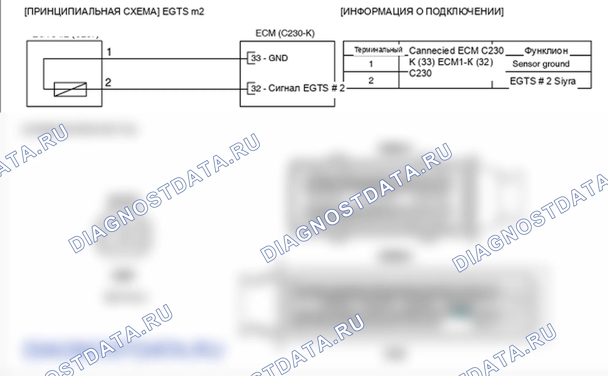 Фрагмент электросхемы: P2033. Hyundai Santa Fe CM