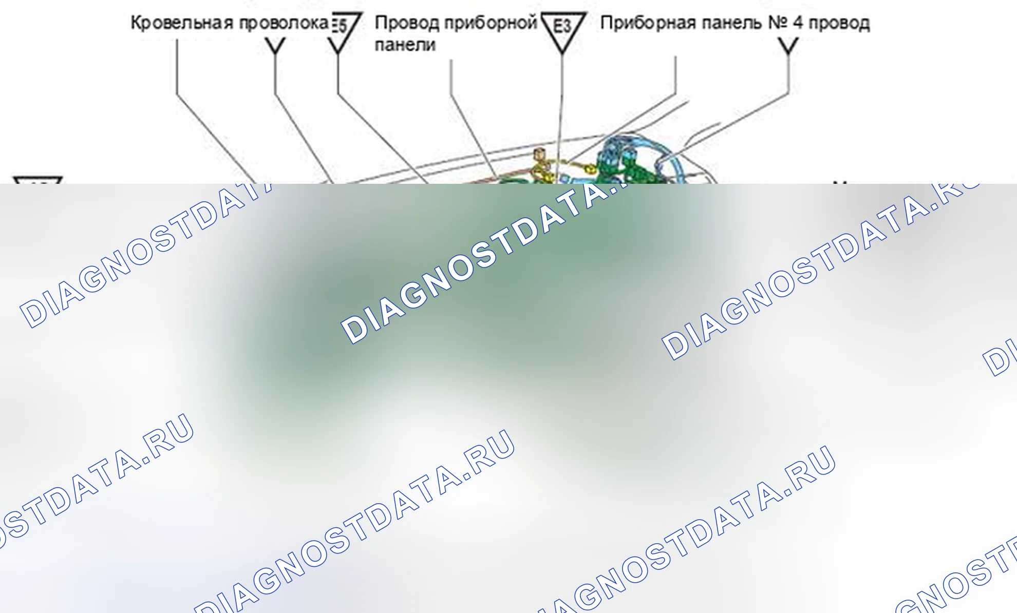 Рис. 199: Расположение наземных точек. Toyota Corolla X