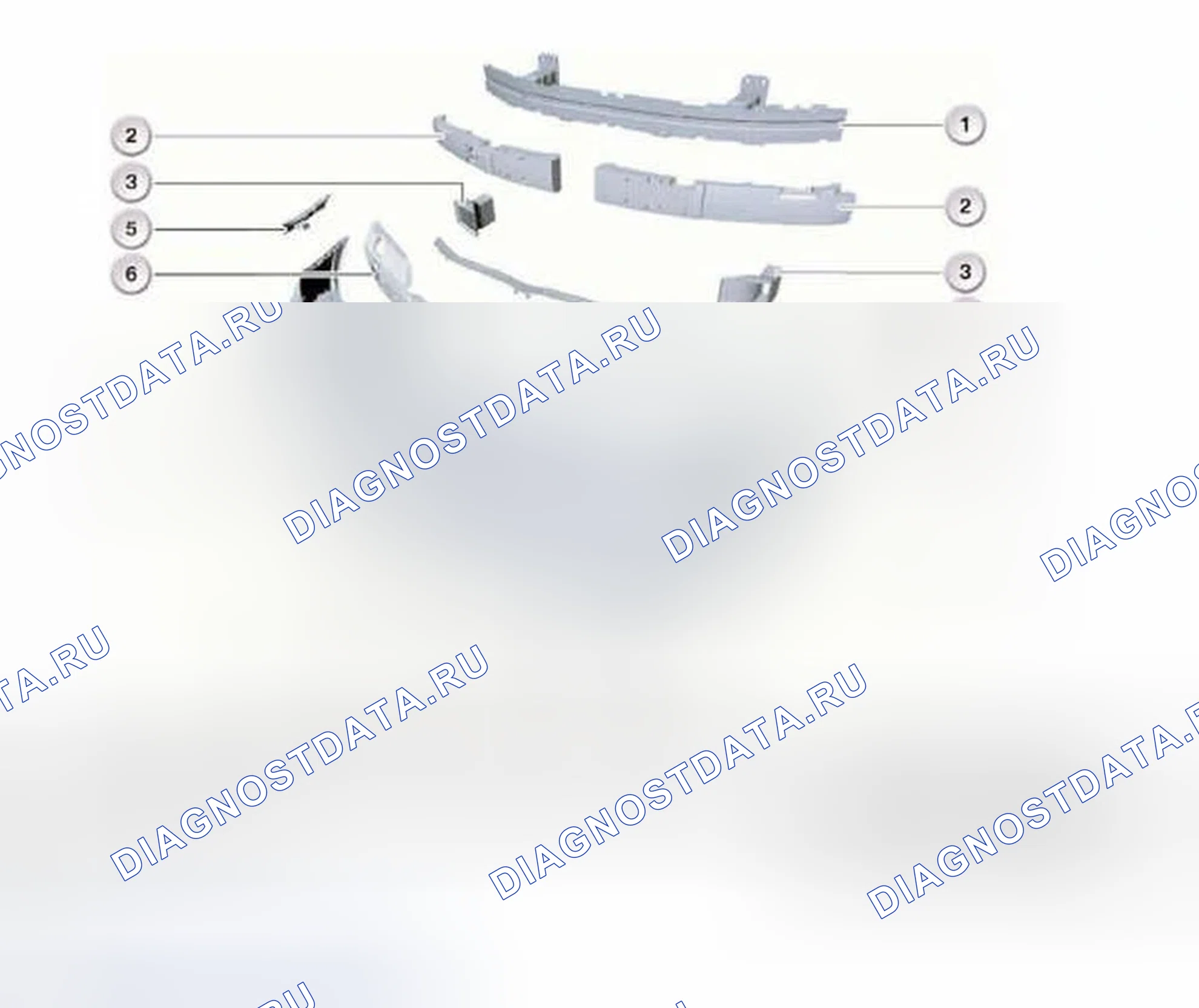 Рис. 1: Демонтаж системы переднего бампера. BMW M5 E60/E61