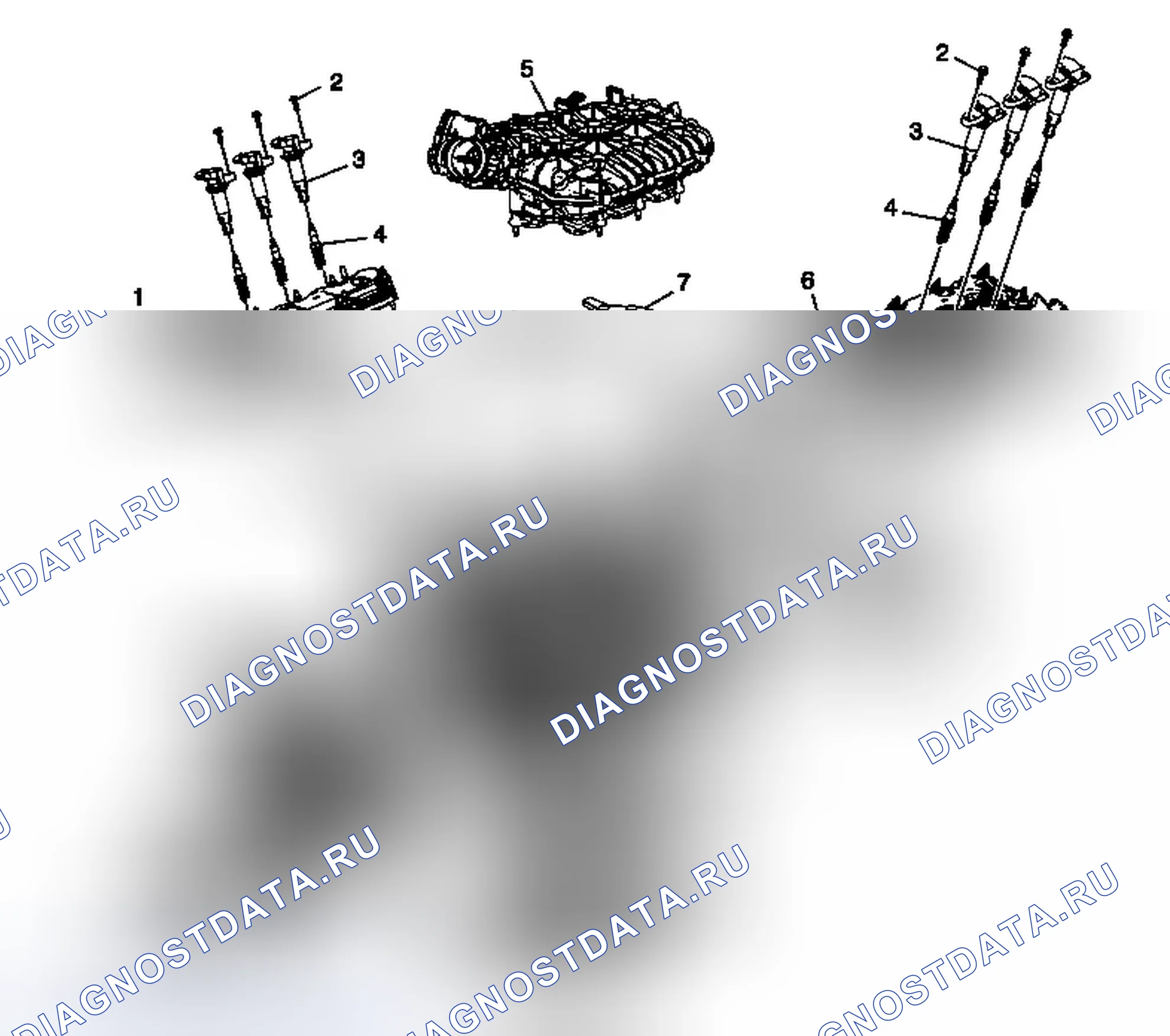 Рис. 8: Крышки двигателя и узлы (1 из 2) (LF1, LFW или LFX). Chevrolet Captiva I рестайлинг 2