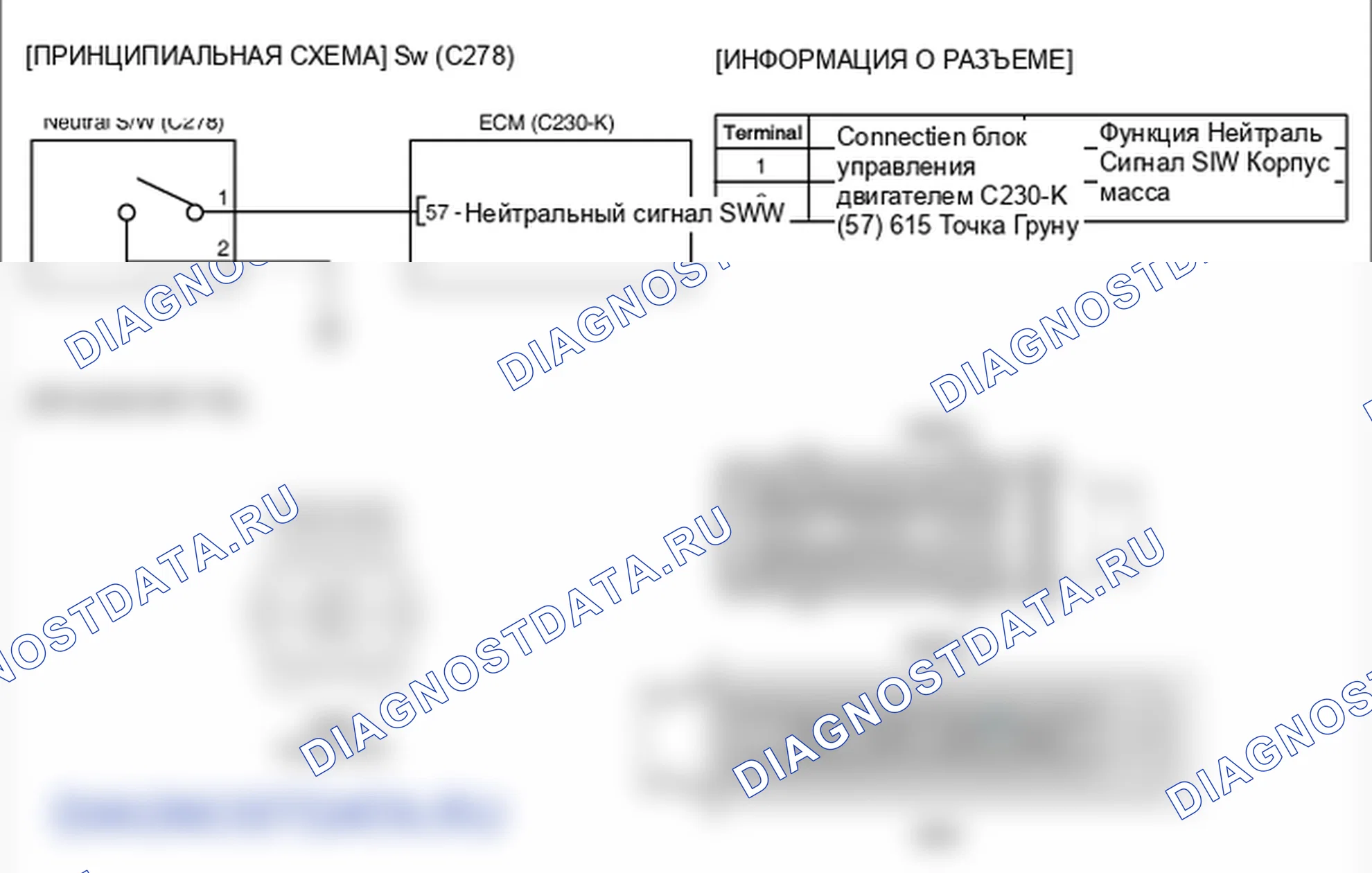Фрагмент электросхемы: P0820. Hyundai Santa Fe CM
