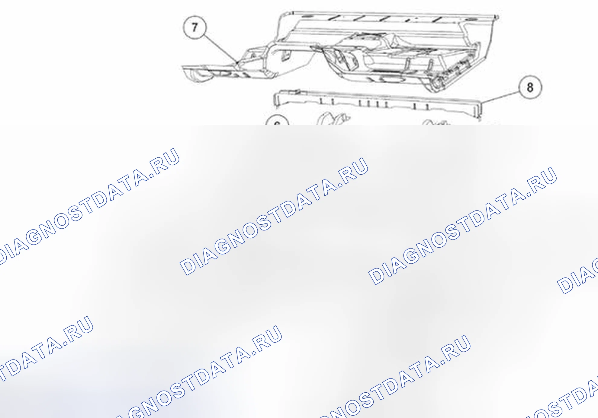 Рис. 166: Днище кузова - обычная кабина. Ford Pickup F250 Super Duty II