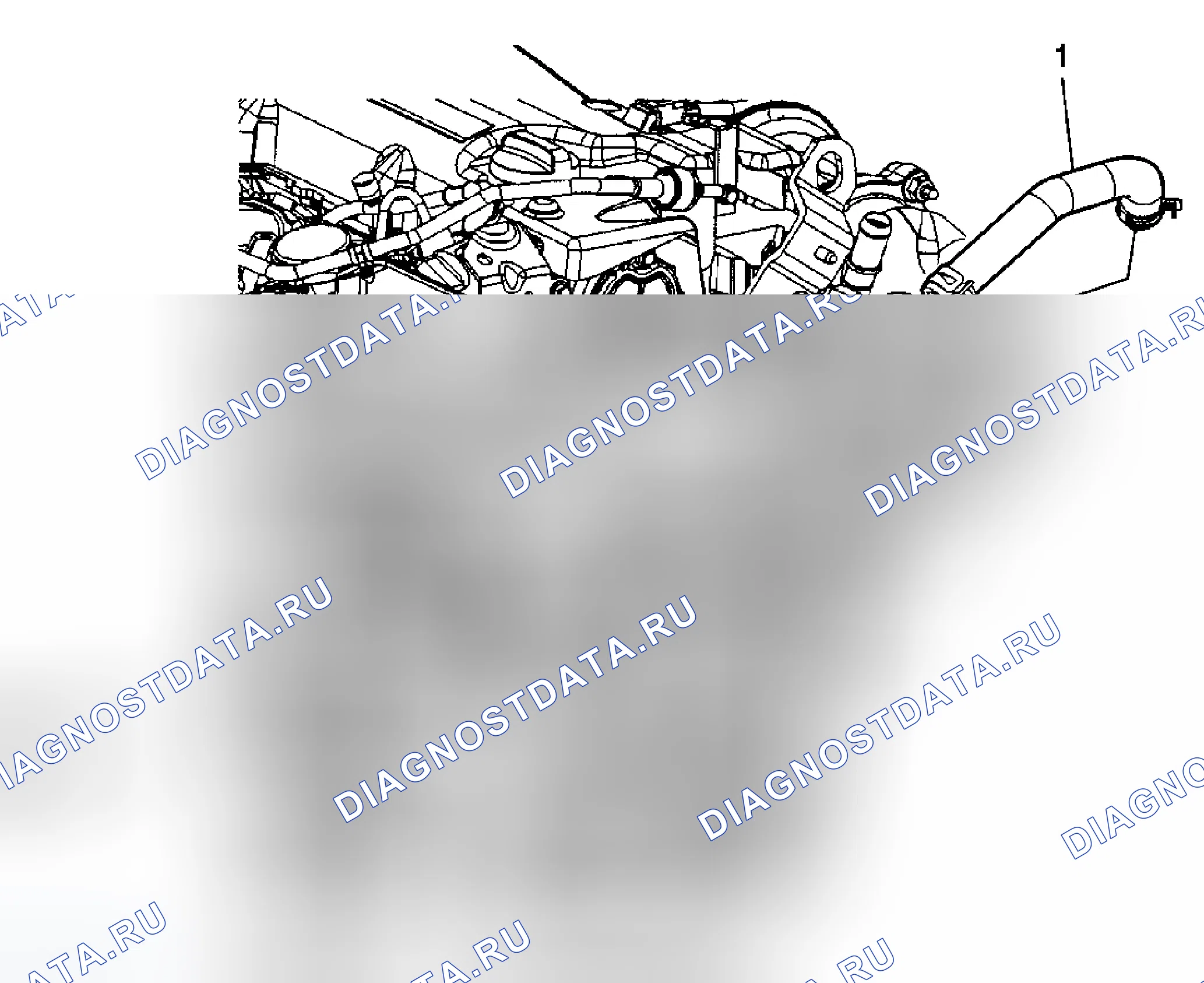 Рис. 23: Замена шланга / трубы охладителя моторного масла. Chevrolet HHR I