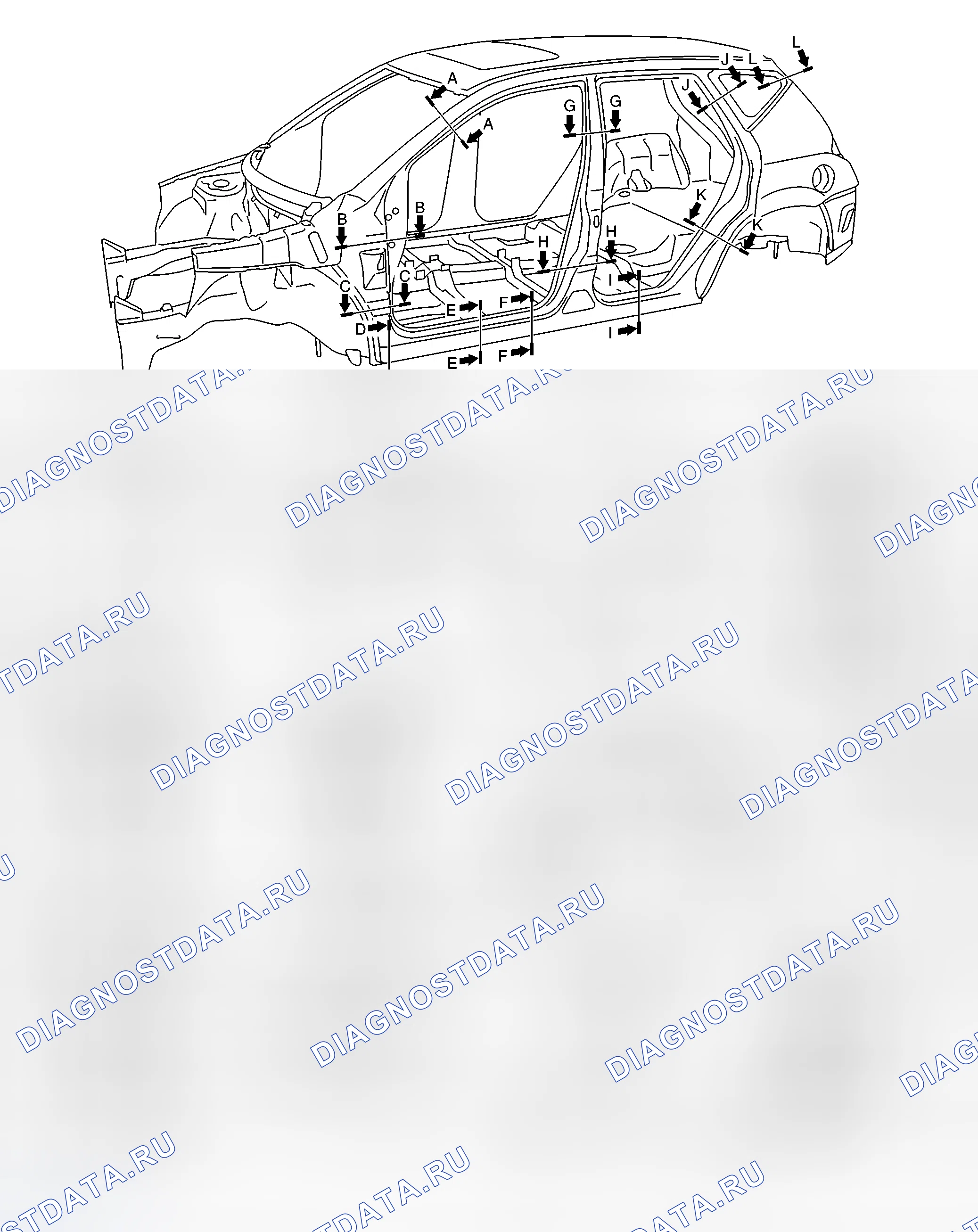Рис. 18: КОНСТРУКЦИЯ КУЗОВА. Nissan Murano Z50