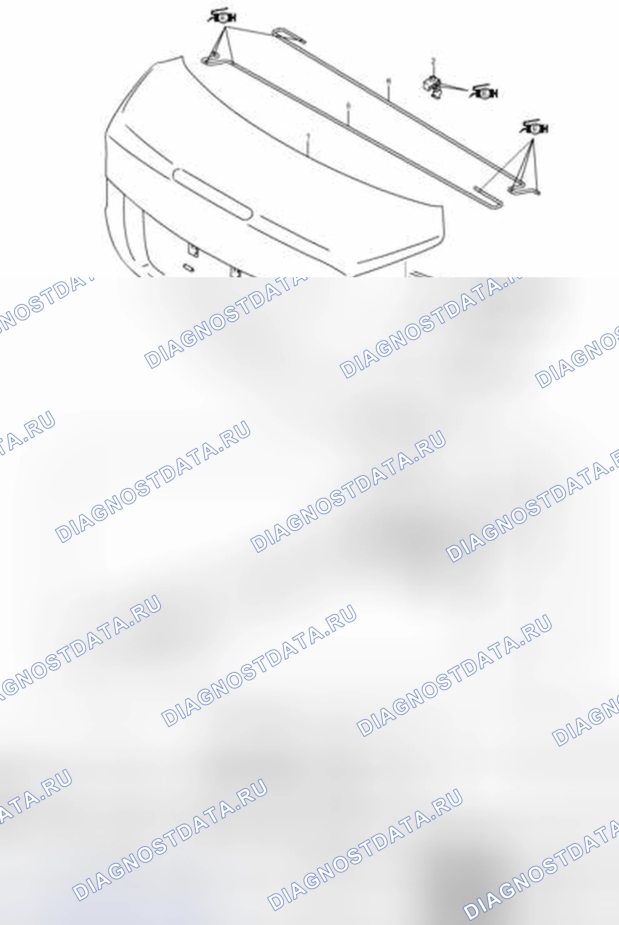 Рис. 166: Снятие и установка крышки багажника. Suzuki Kizashi I