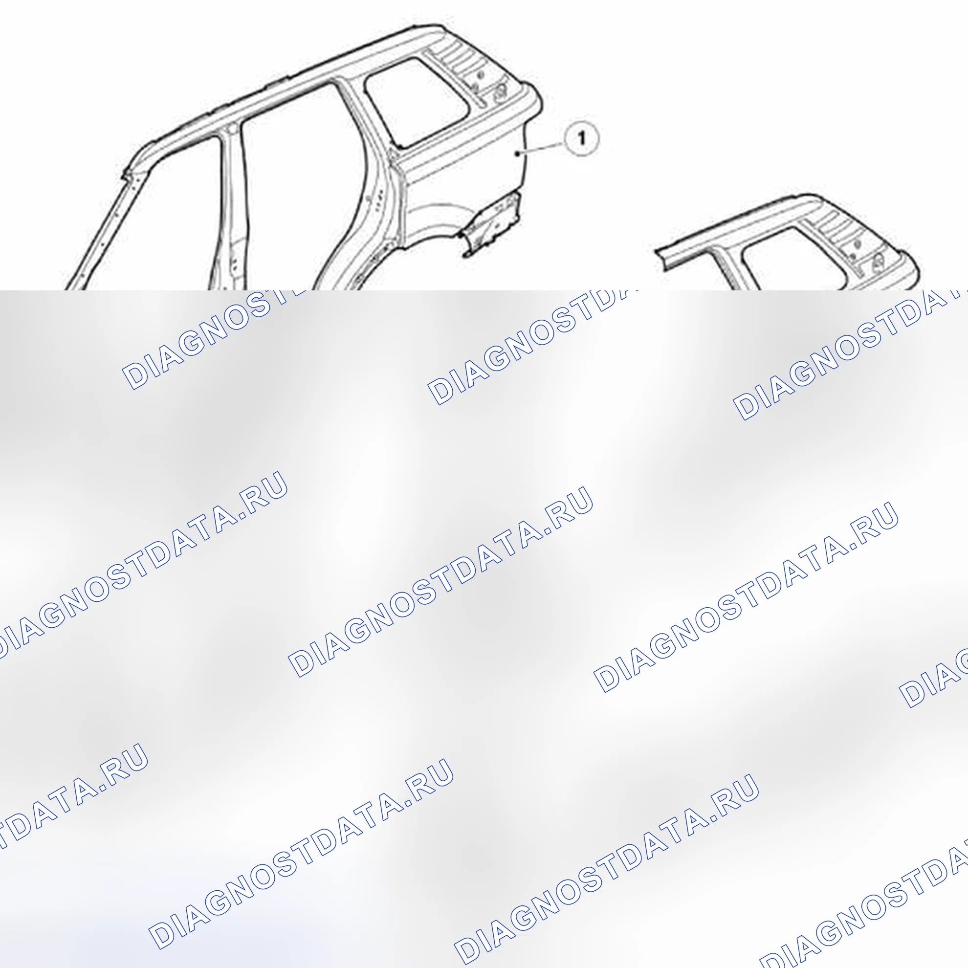 Рис. 94: БОКОВАЯ ПАНЕЛЬ ИЗ ЛИСТОВОГО МЕТАЛЛА. Land Rover Range Rover Sport I