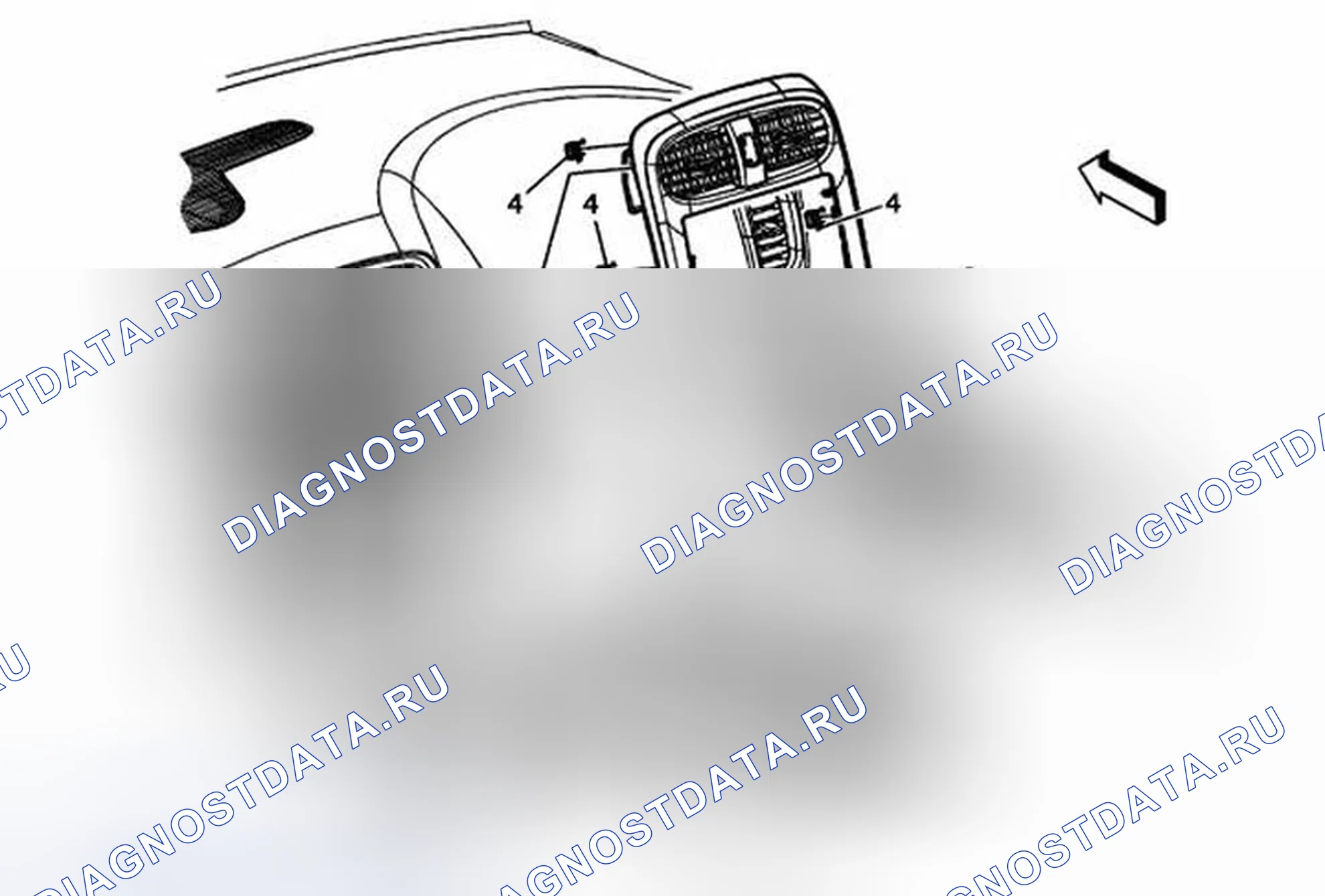 Рис. 3: Замена обрезной пластины аксессуара приборной панели. Chevrolet Corvette C6