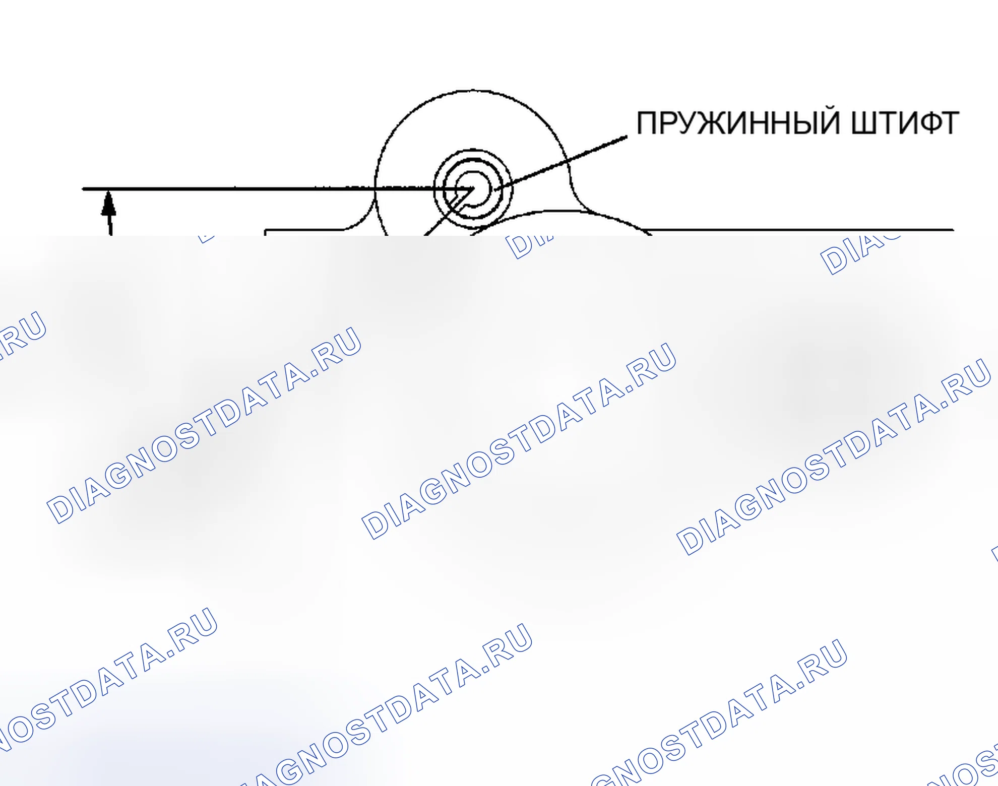 Рис. 137: > > E < < УСТАНОВКА ПРУЖИННОГО ПАЛЬЦА. Chrysler Sebring II рестайлинг
