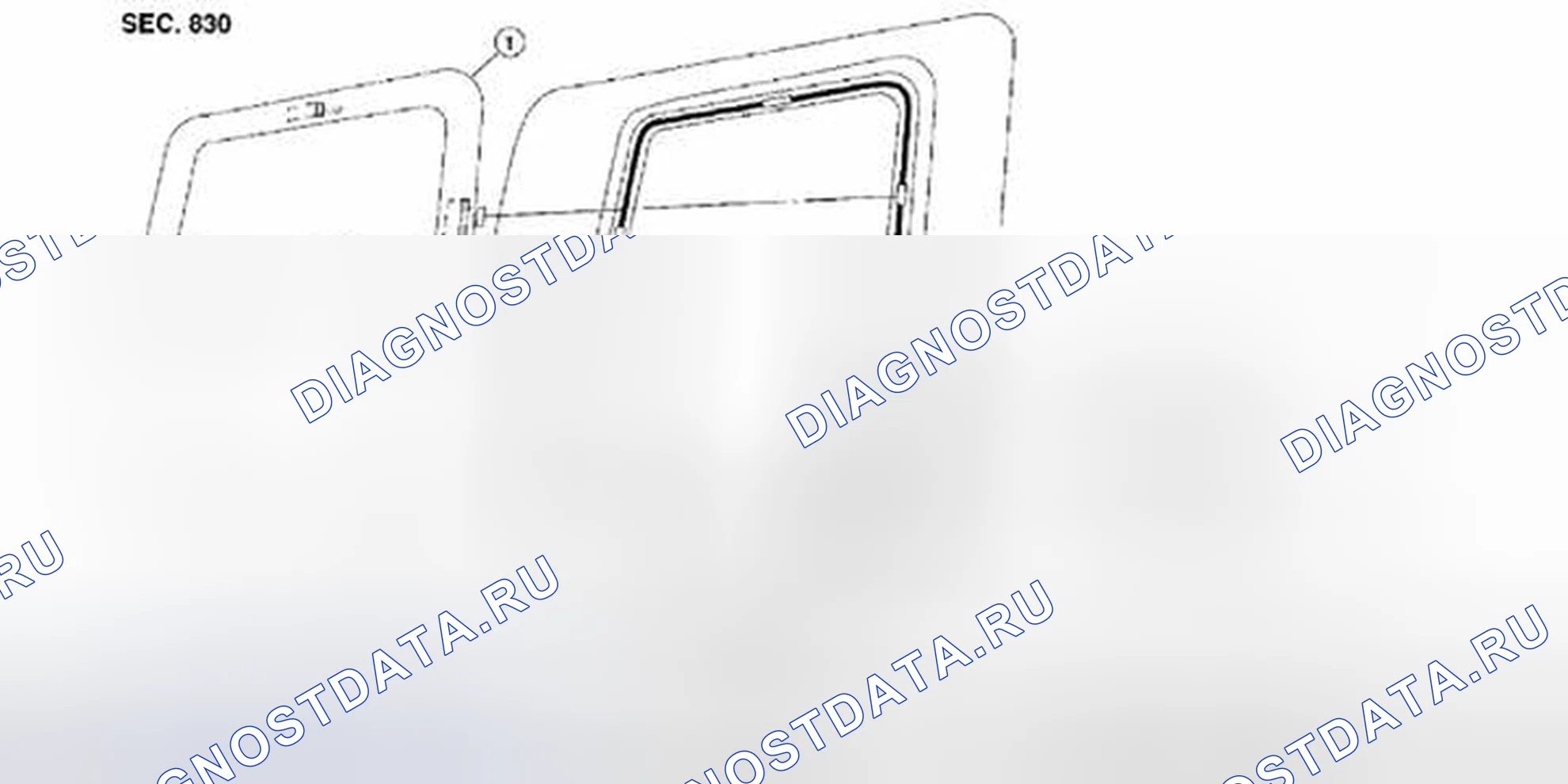 Рис. 45: Боковое оконное стекло: снятие и установка. Suzuki Equator I