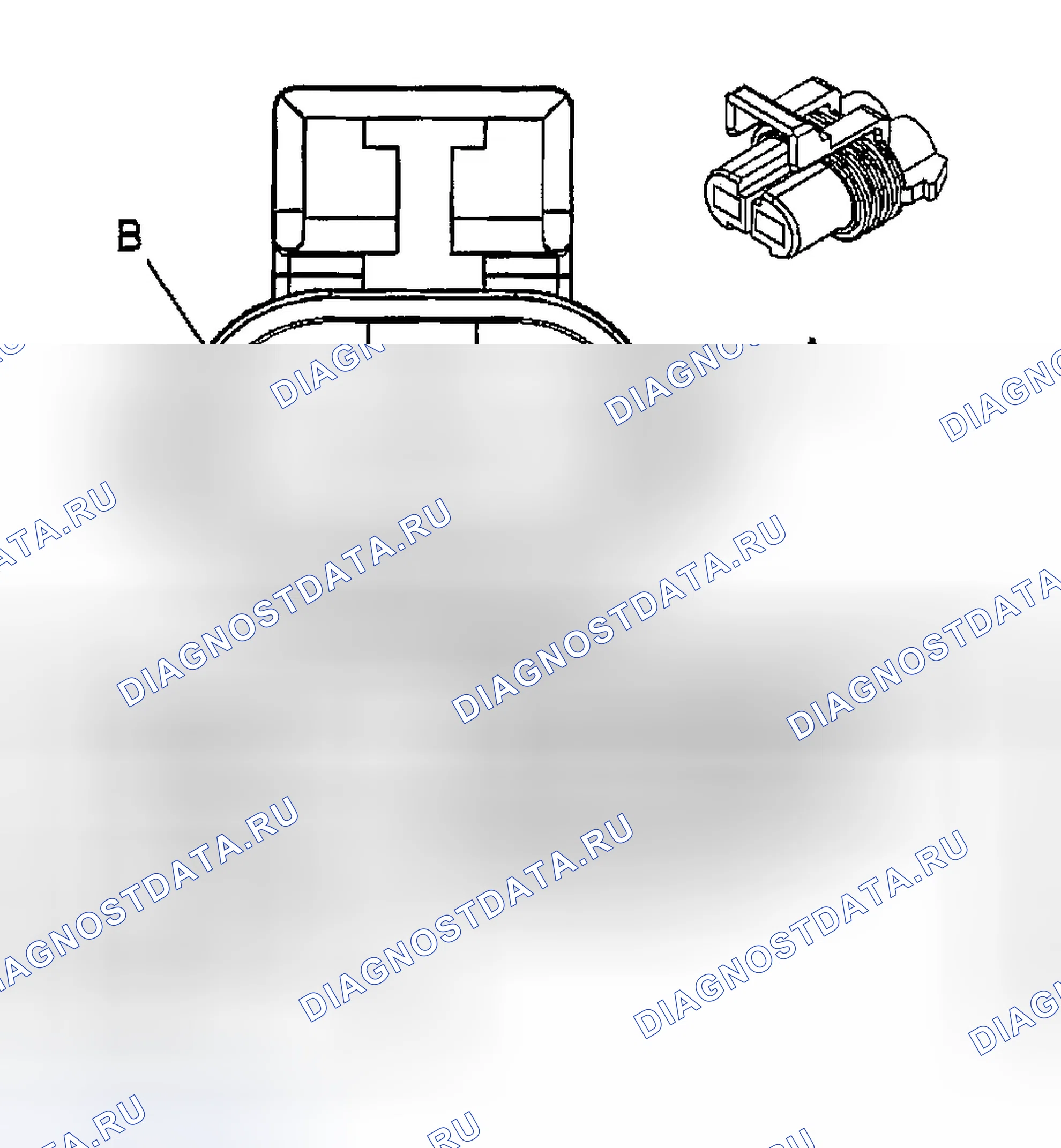 Рис. 6: Виды с торца соединителя ABS. GMC Savana Camper Special G3500 
