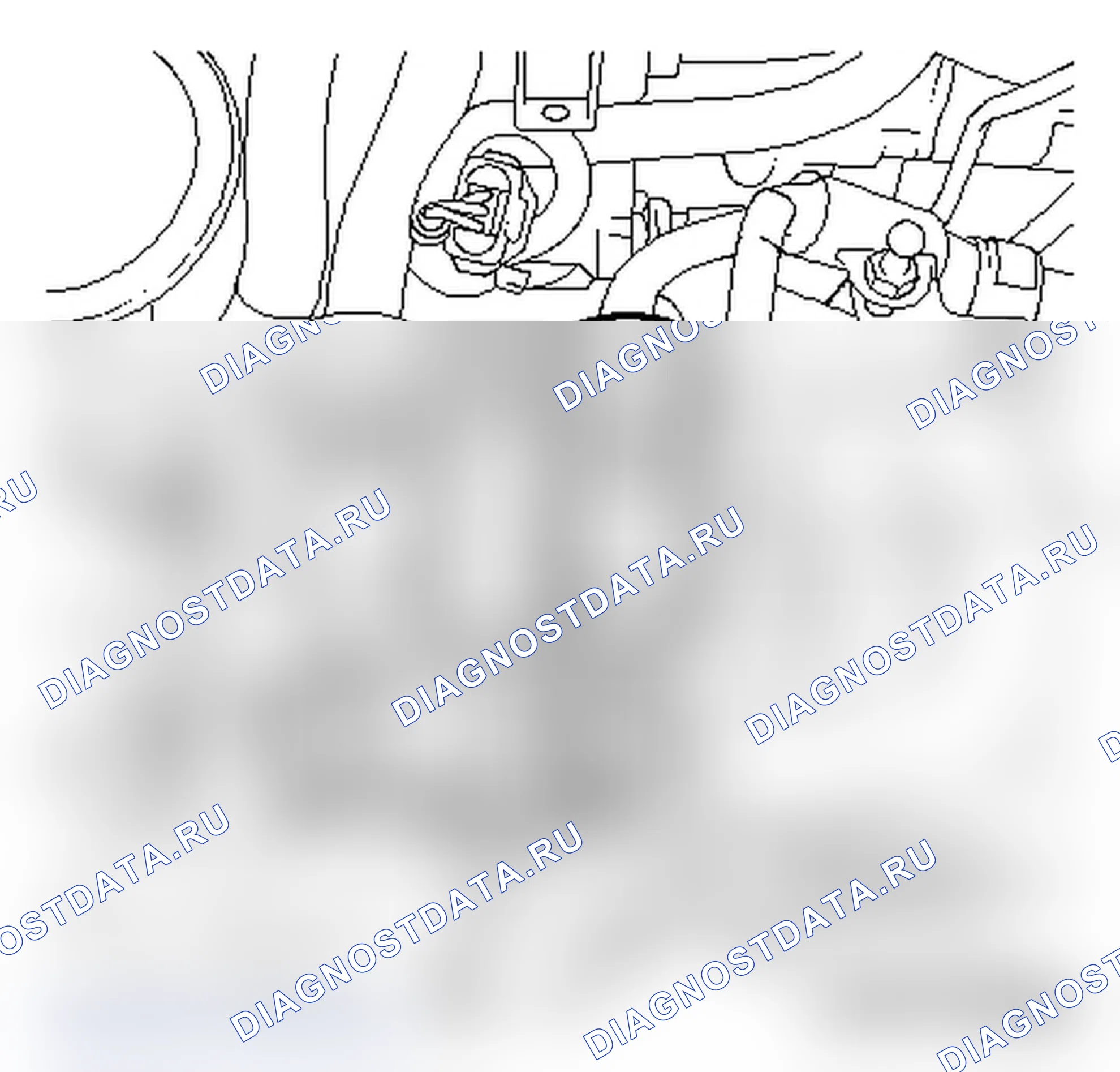 Снять и установить двигатель (правостороннее управление, AT). Opel Zafira B