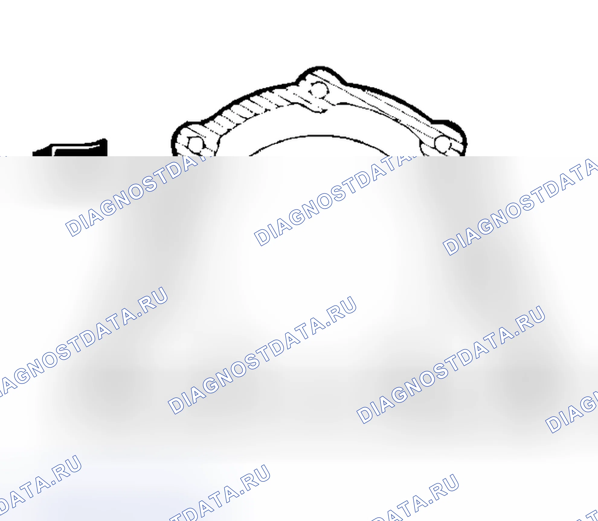 Рис. 281: > > E < < НАНЕСЕНИЕ ГЕРМЕТИКА НА КОРПУС МАСЛЯНОГО УПЛОТНЕНИЯ. Mitsubishi Lancer IX рестайлинг