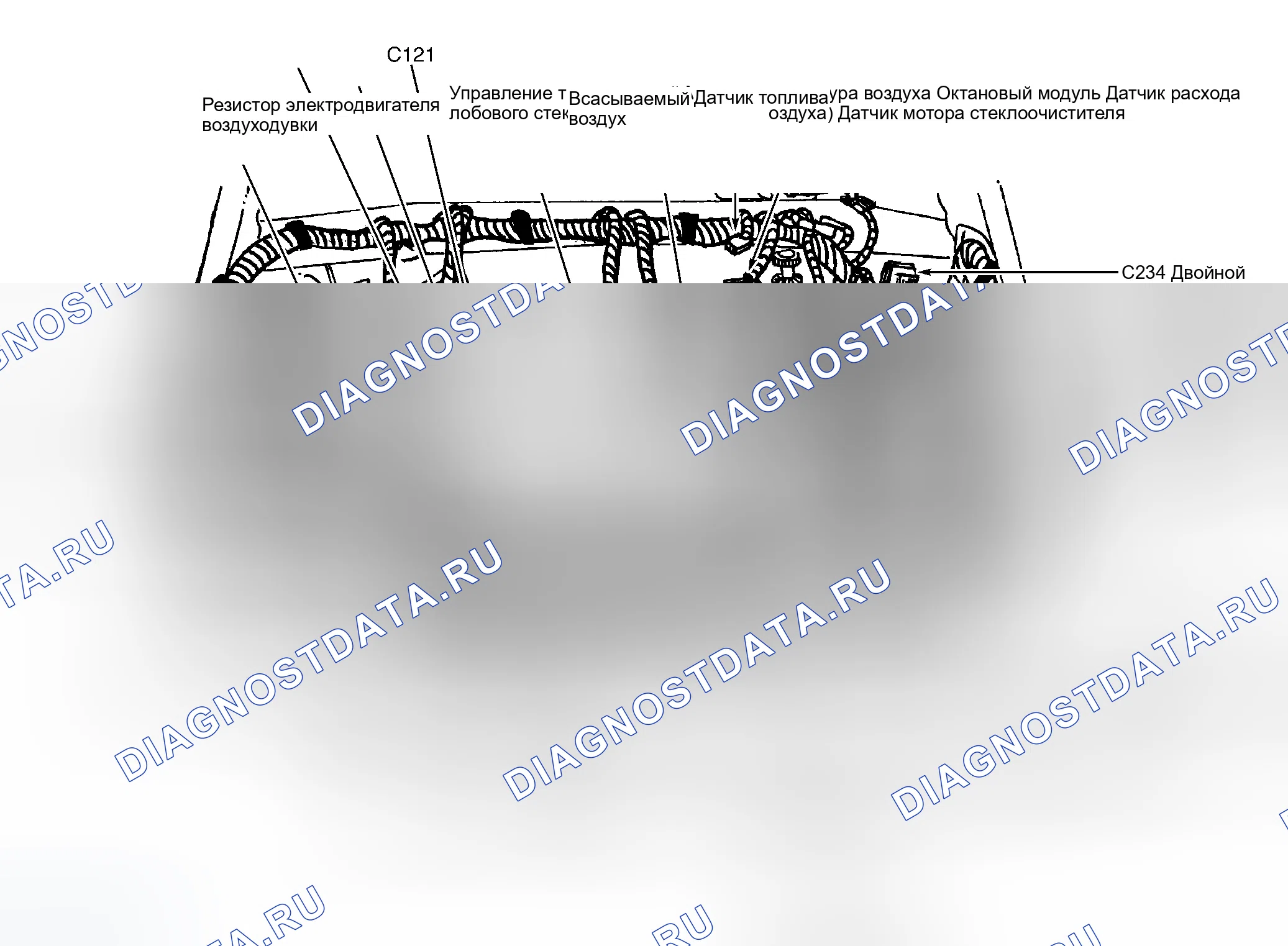 Рис. 6: Моторный отсек. Ford Club Wagon E350 