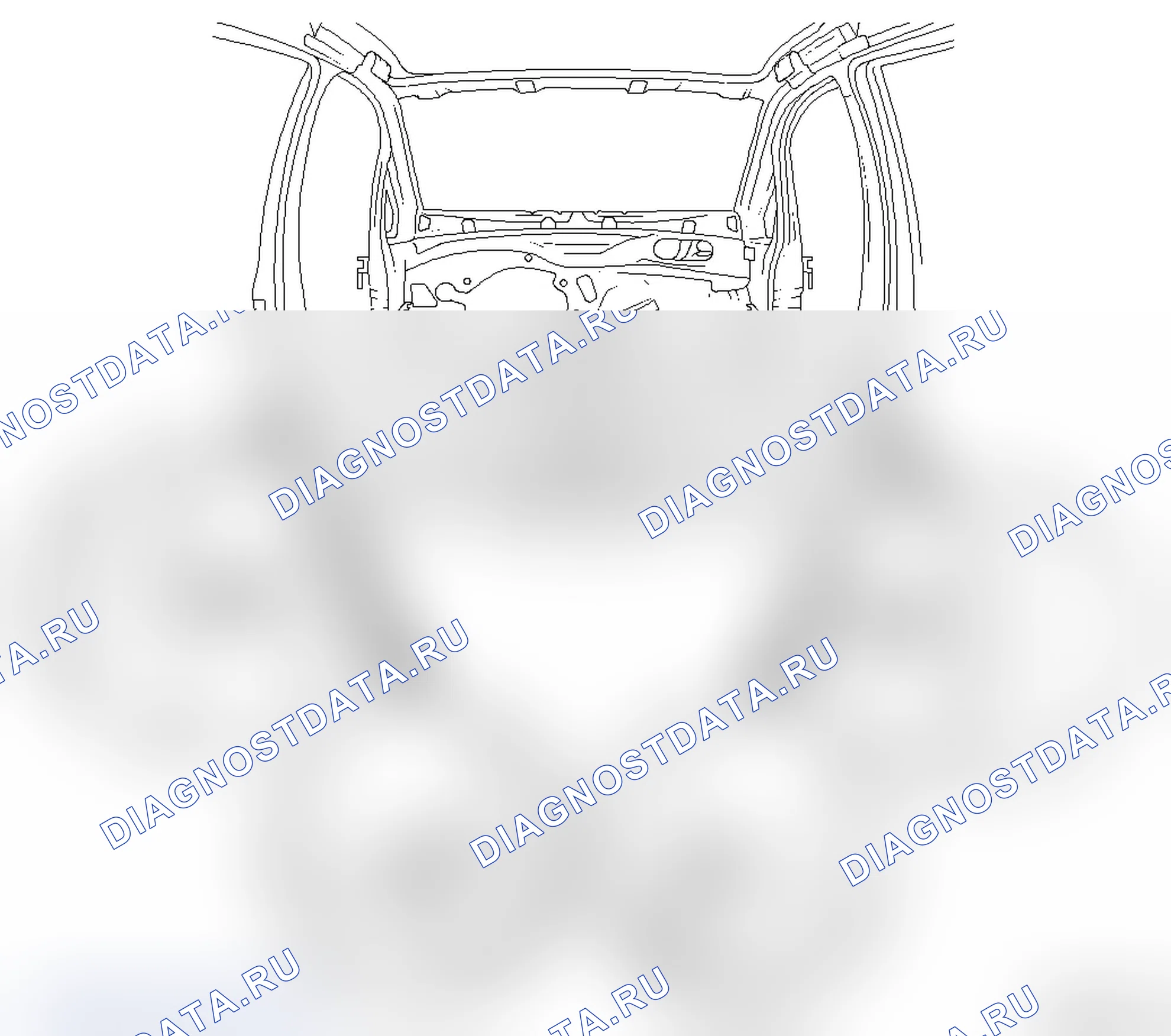 Схема обмера кузова. Opel Zafira B