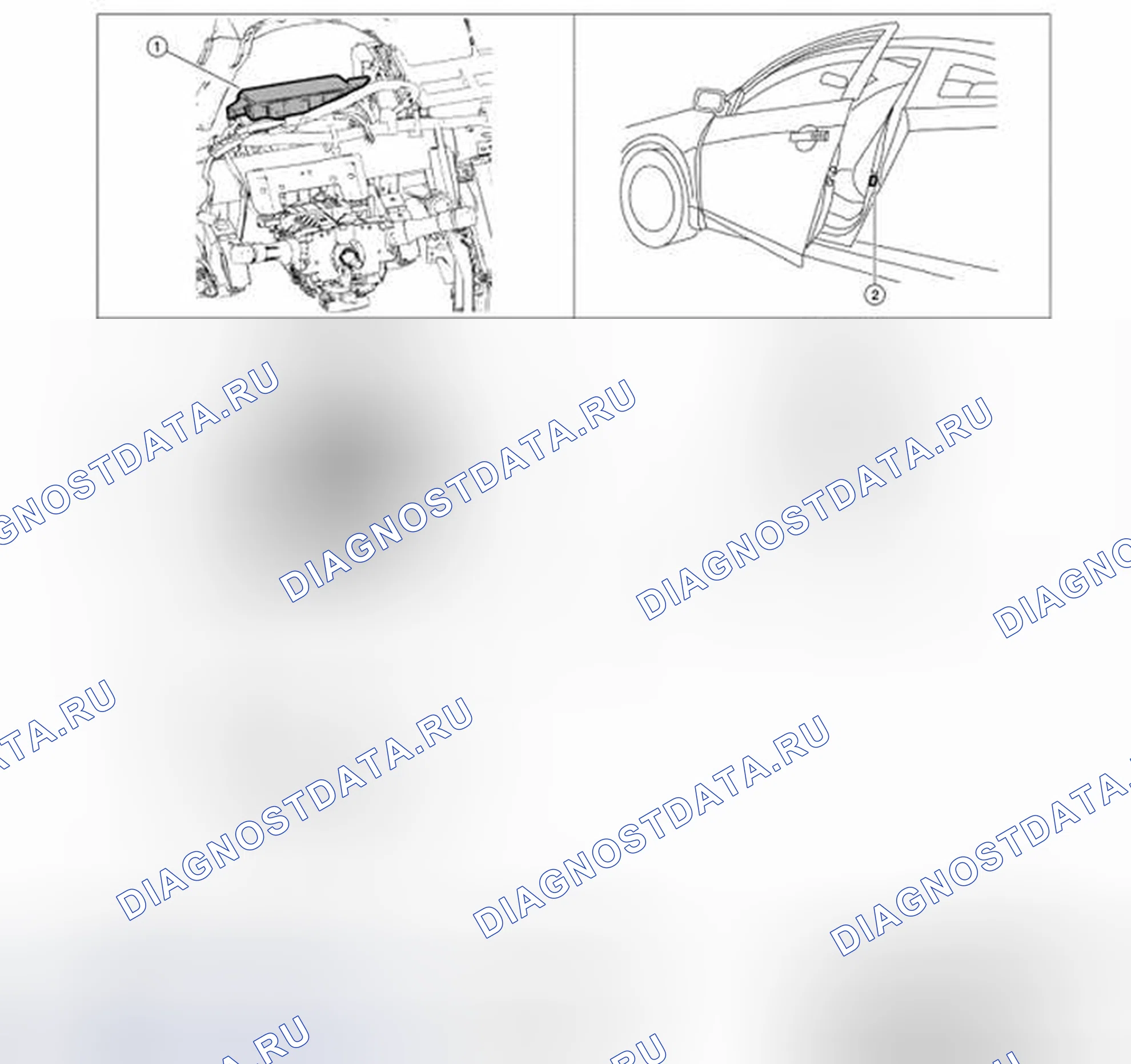 Рис. 87: Расположение компонентов. Nissan Altima L33