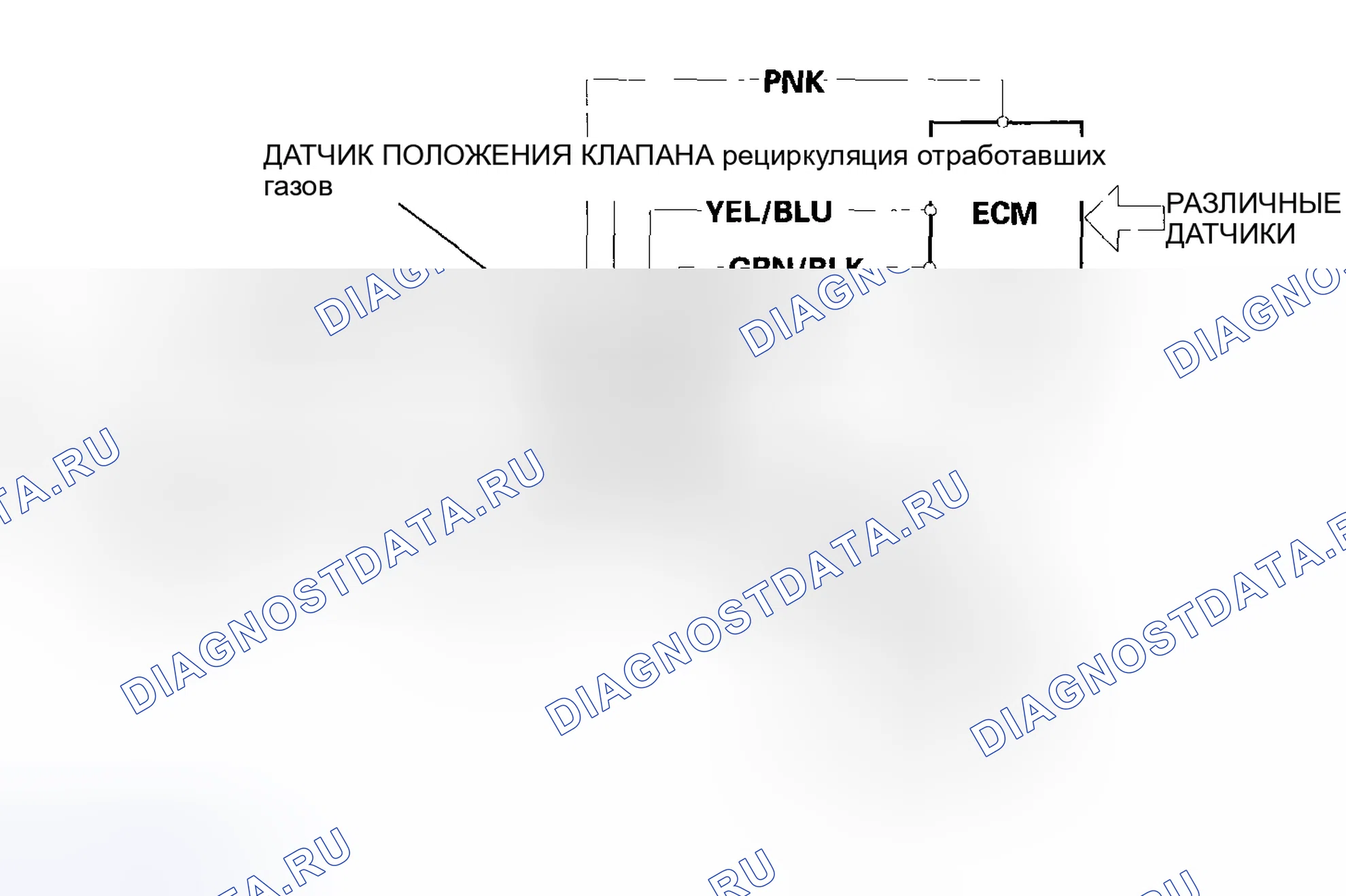 Рис. 56: Схема системы рециркуляции отработавших газов (рециркуляция отработавших газов). Honda Insight I