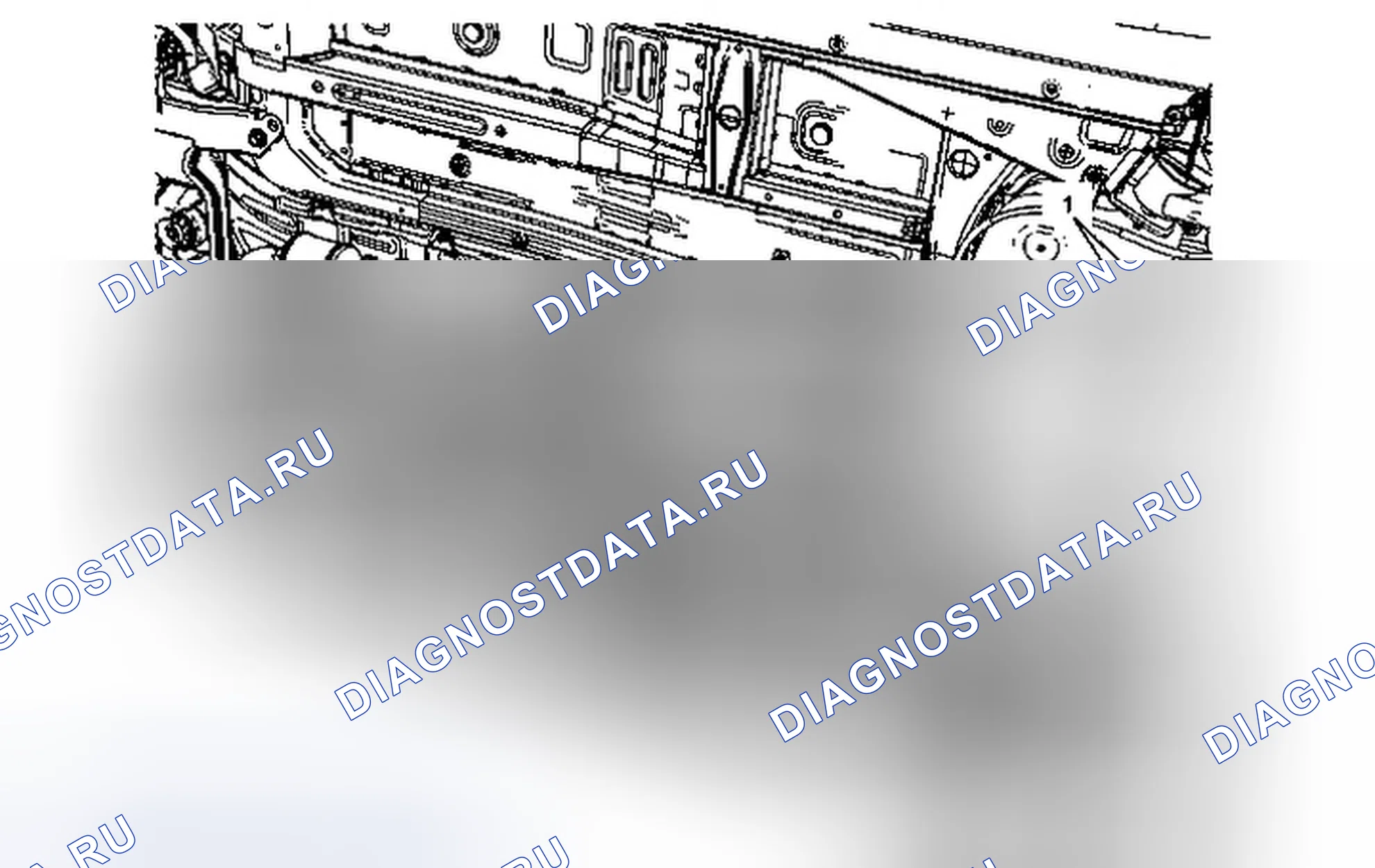 Рис. 2: Замена глушителя выхлопа - передняя часть. Chevrolet Spark M300