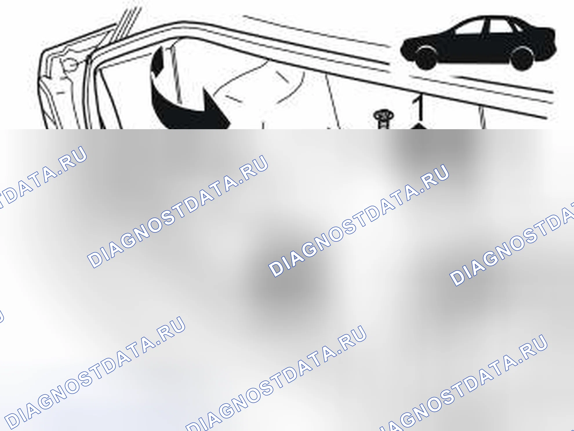 Рис. 390: СИСТЕМА ПРЕДУПРЕЖДЕНИЯ ОБ ОБРАТНОМ ХОДЕ. Volvo S40 II
