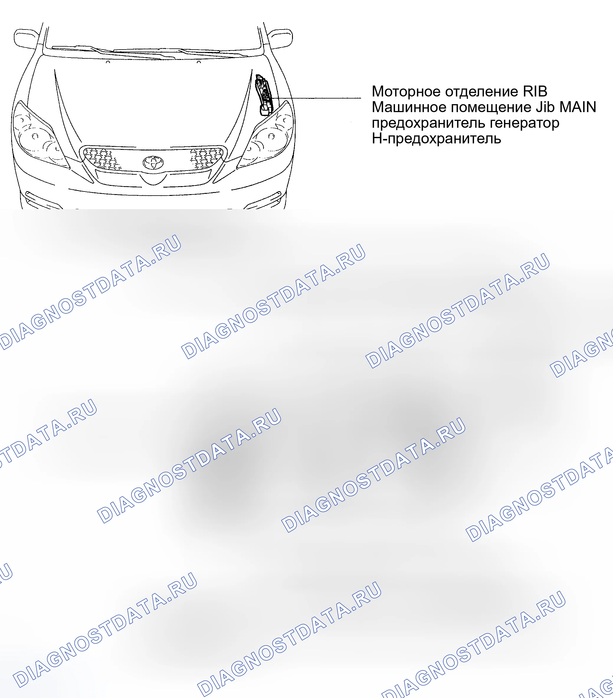 Рис. 3: РАСПОЛОЖЕНИЕ. Toyota Matrix E130