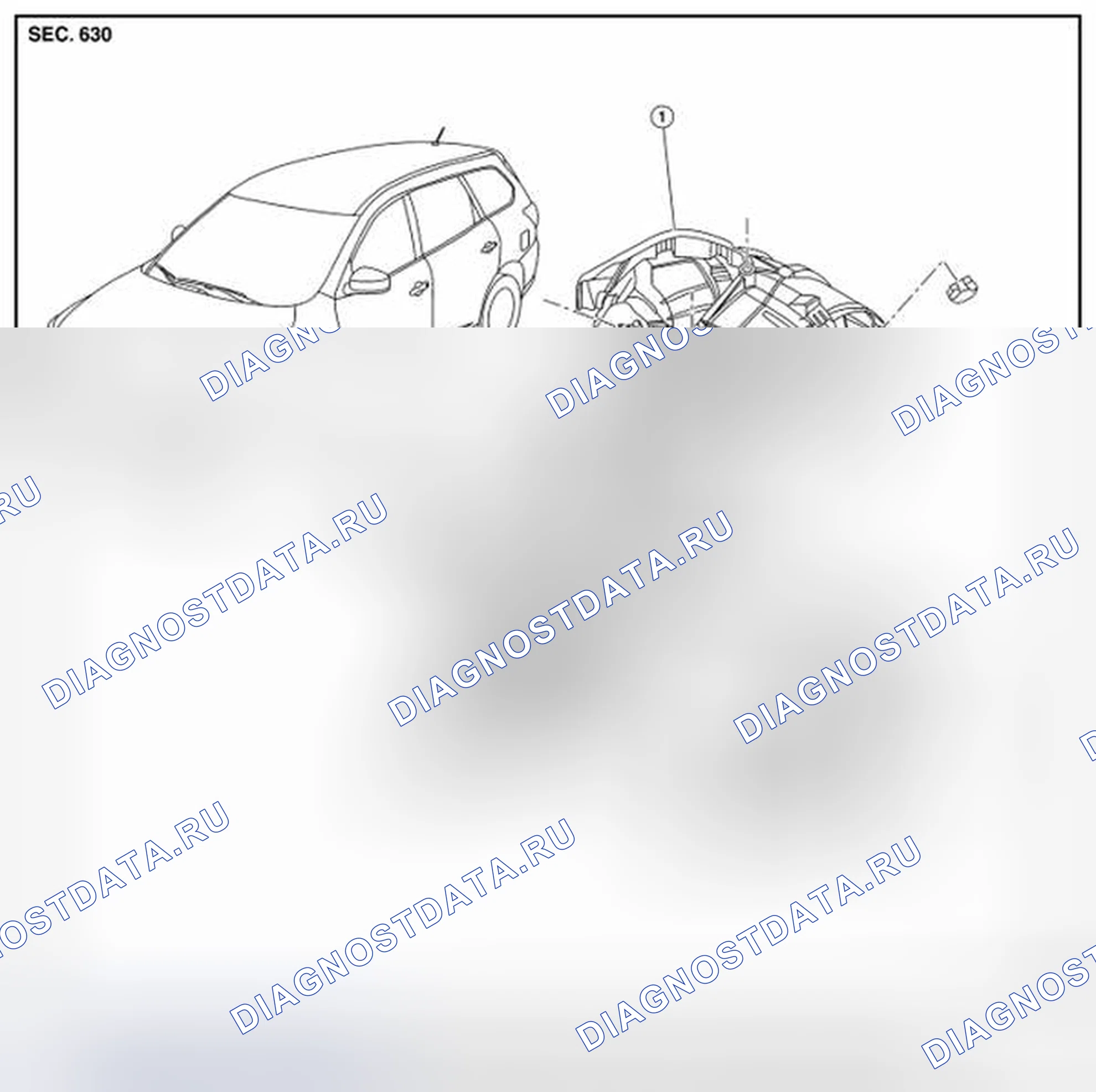 Рис. 28: Крыло PROTECTOR: Разнесенный вид. Nissan Pathfinder IV рестайлинг