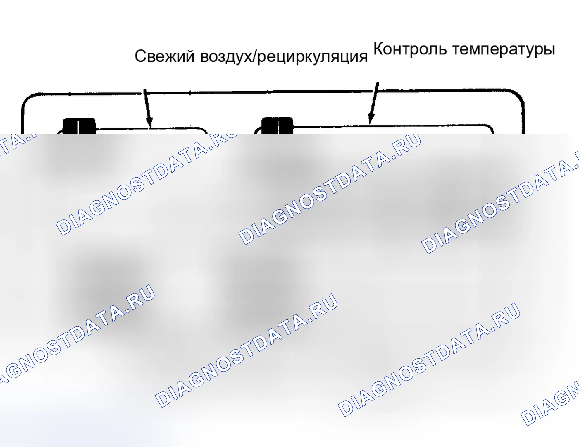 Рис. 2: РУЧКА / РЫЧАГ РЕГУЛИРОВКИ ТЕМПЕРАТУРЫ. Hyundai Excel II