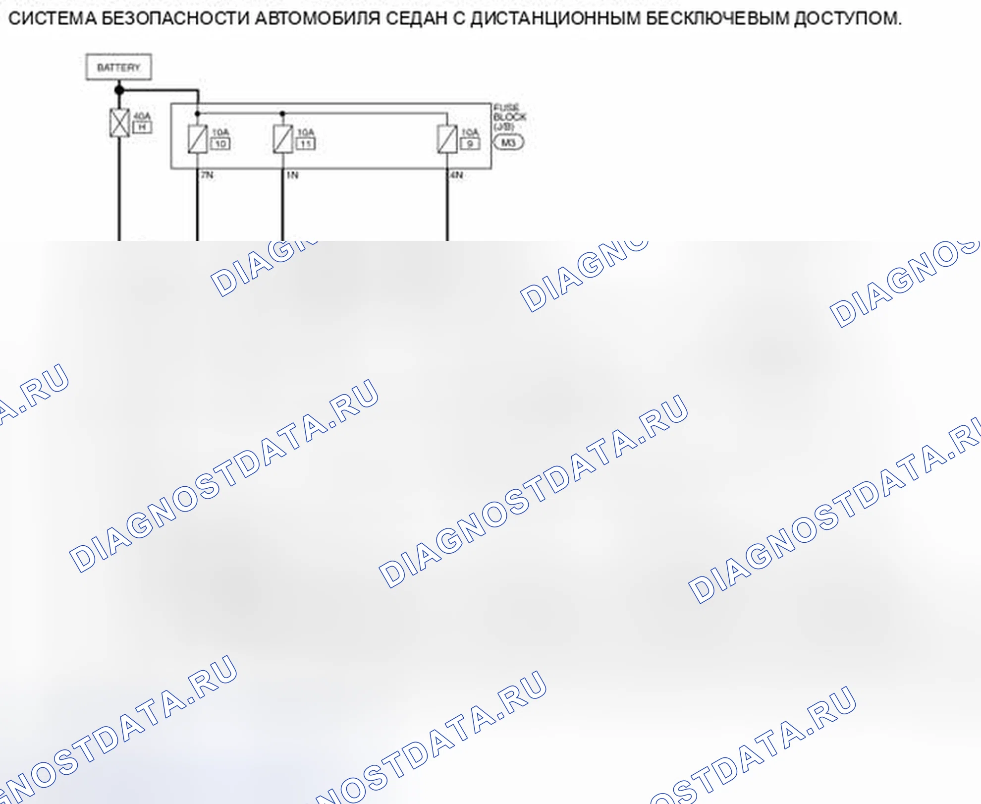 Рис. 696: электросхема - седан с дистанционным входом без ключа. Nissan Altima L32 рестайлинг