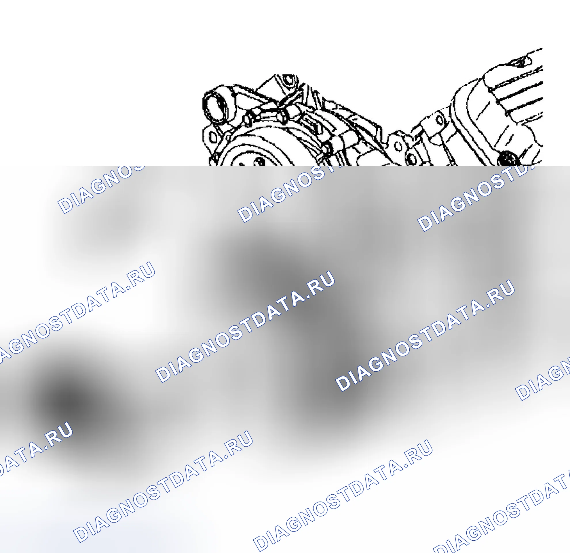 Рис. 239: Снятие кронштейна натяжного шкива приводного ремня (L67). Buick Park Avenue II рестайлинг