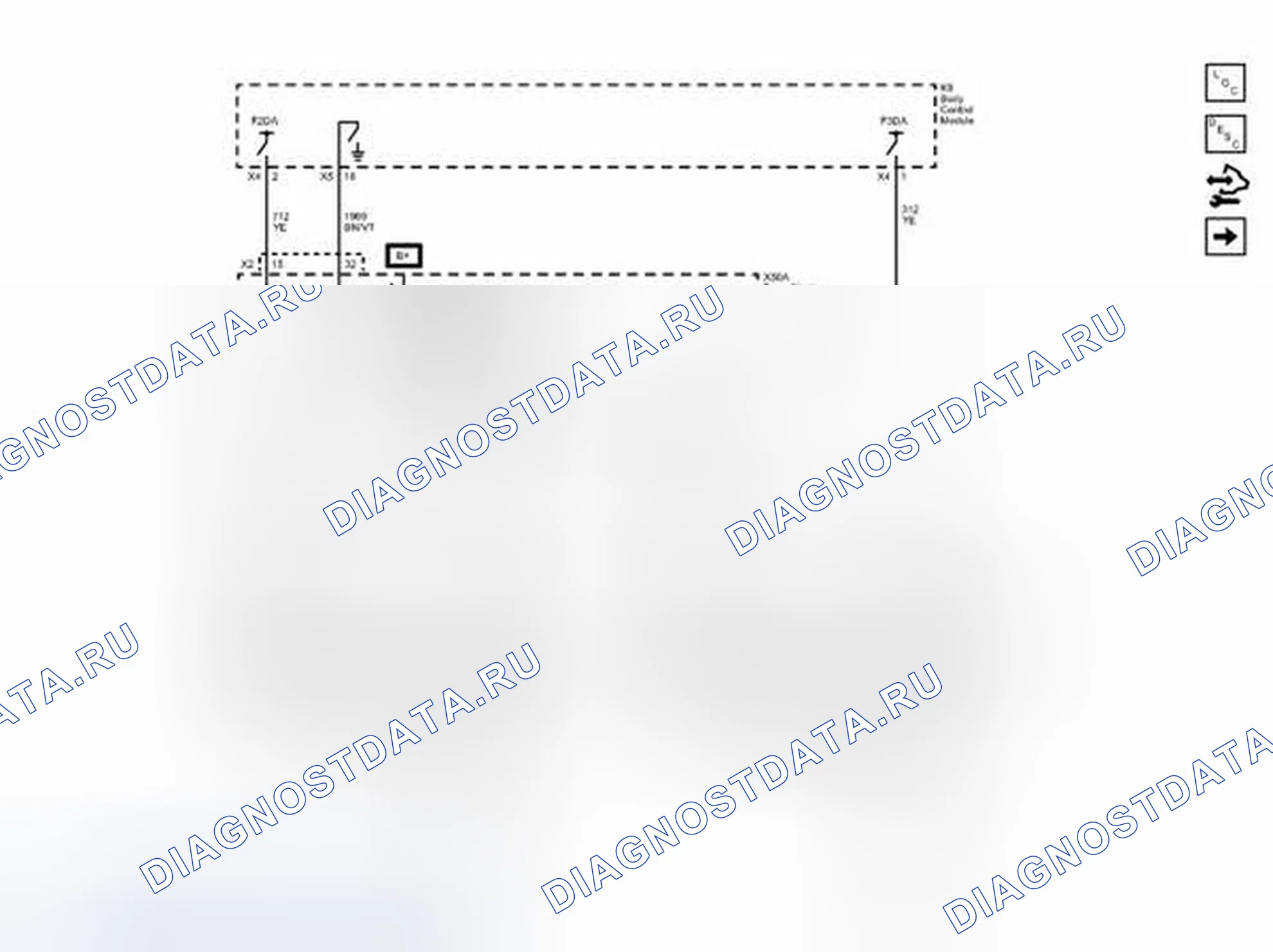 Рис. 1: Схема подключения фар. Chevrolet Spark M300