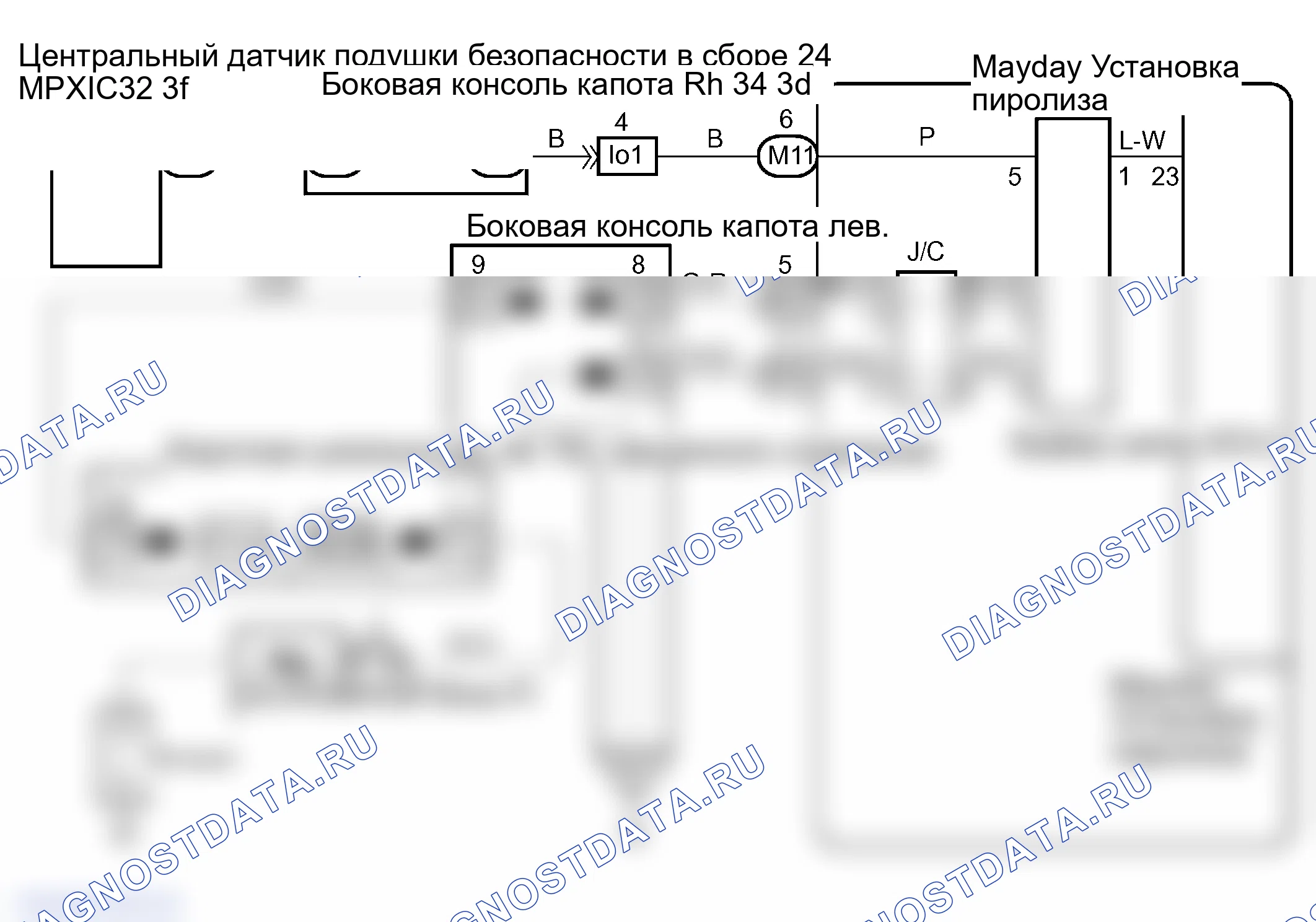 Рис. 74: электросхема. Lexus LX J100 рестайлинг