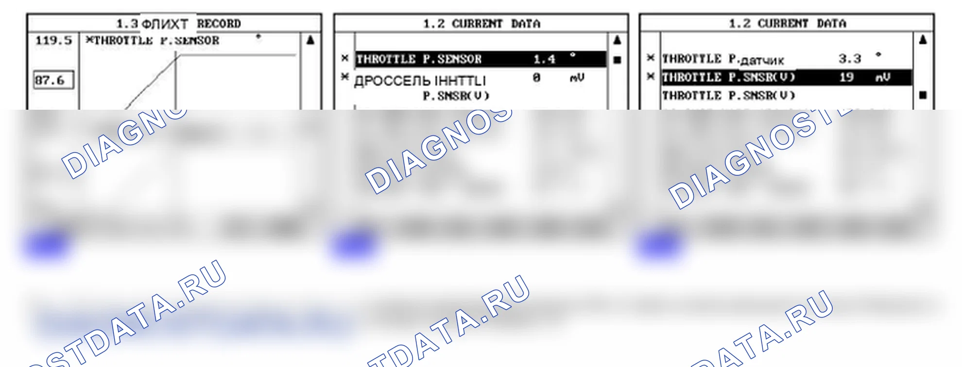 P0122: низкий уровень сигнала цепи положения дроссельной заслонки/педали. Kia Sportage KM