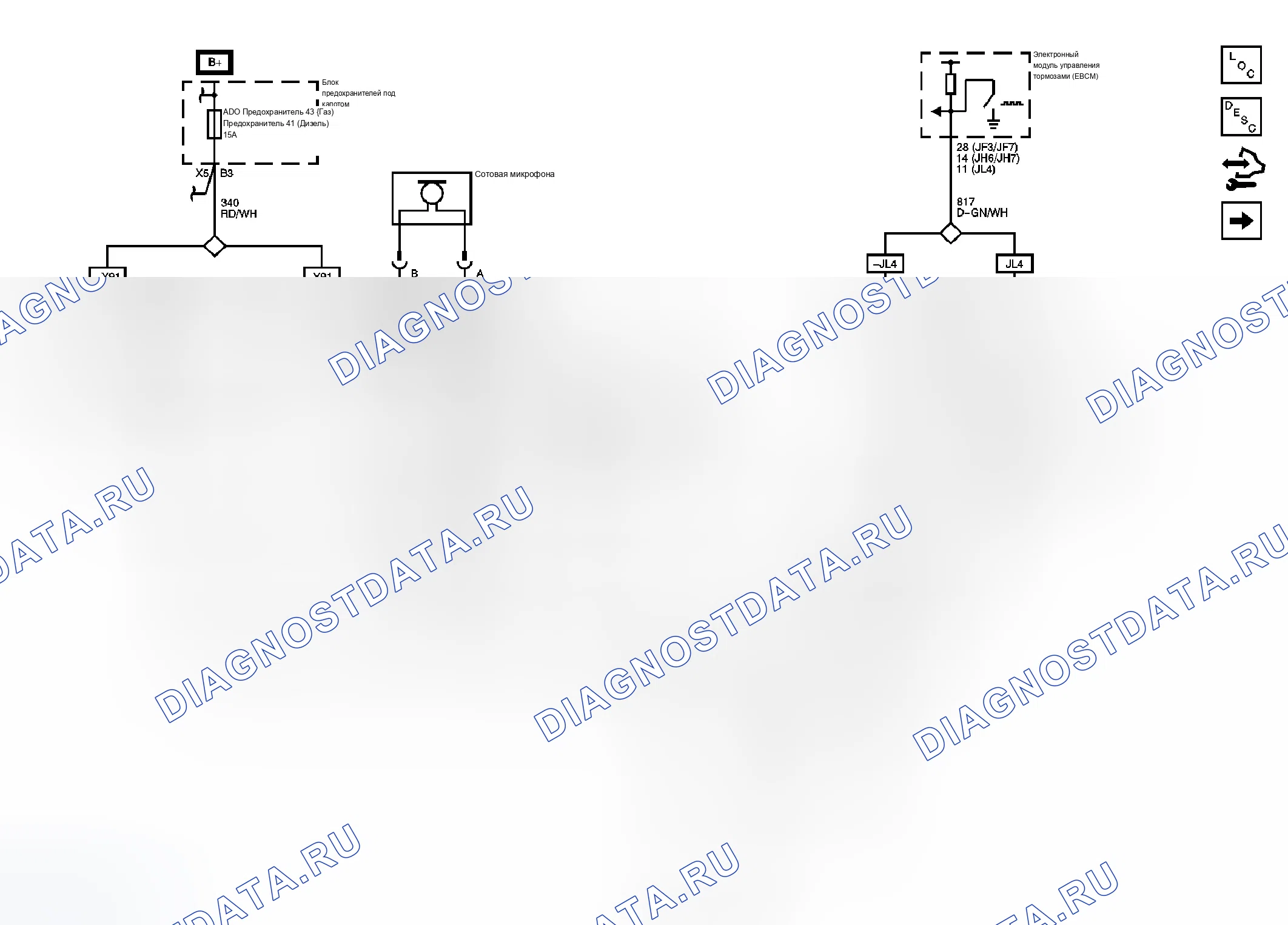 Рис. 1: Схема радионавигационной системы. Chevrolet Silverado 2500 HD 