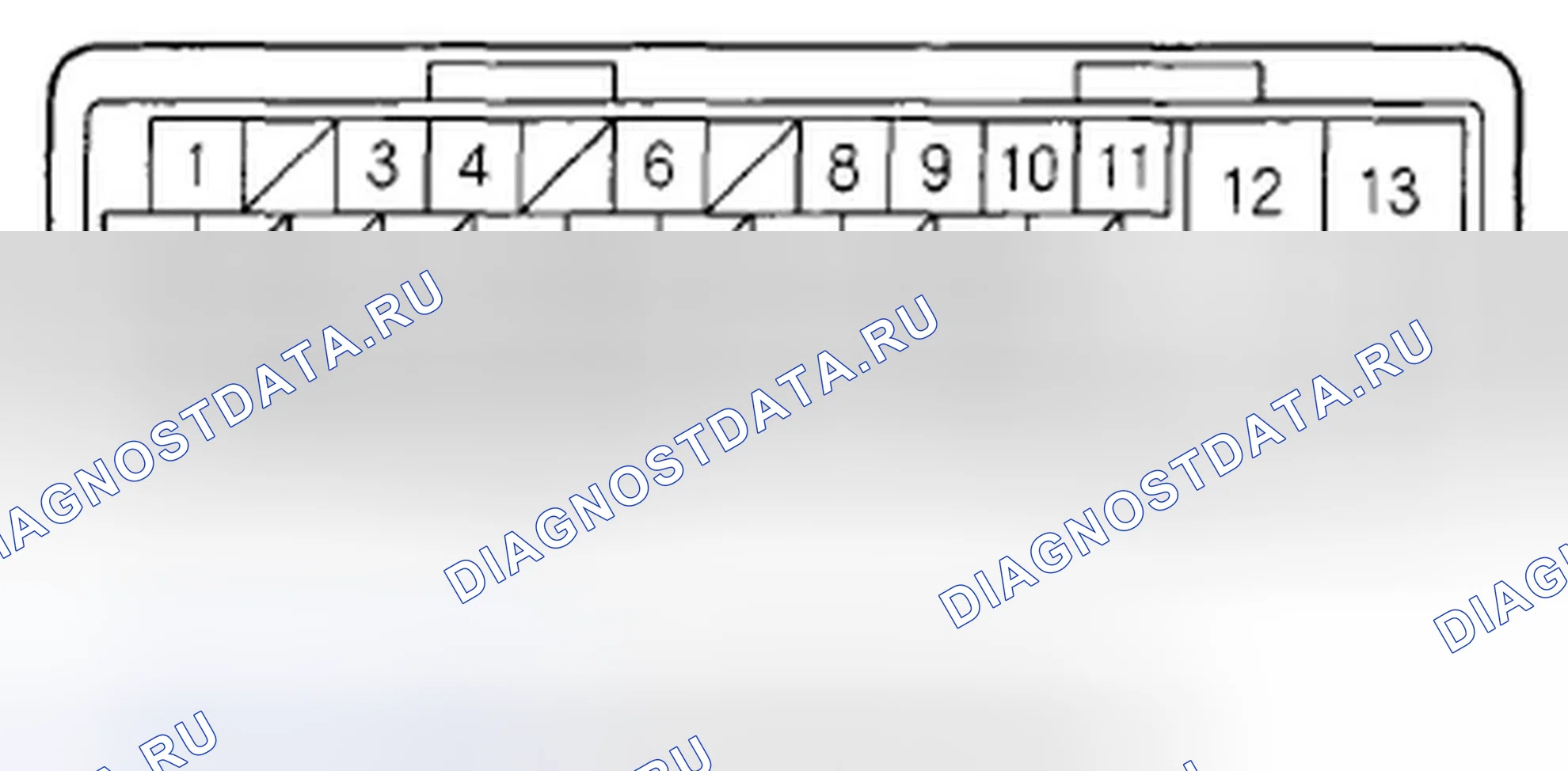 Рис. 4: Входы и выходы блока управления модулятором VSA для разъема 36P (разъем отключен). Honda Accord VIII