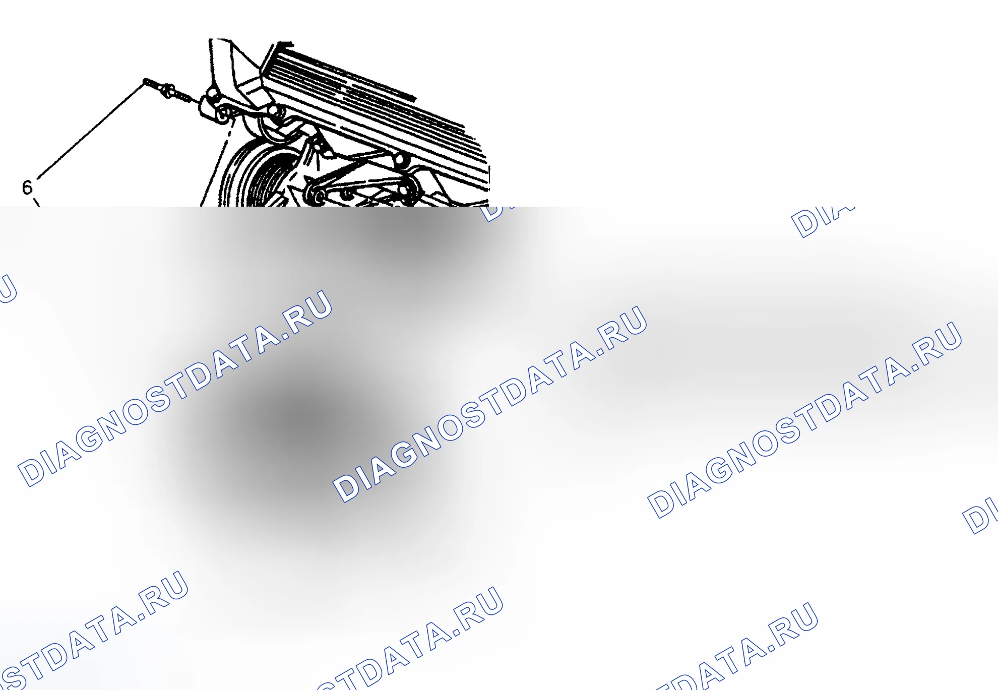 Рис. 3: Вид компонентов для монтажа генератора. Cadillac Seville IV
