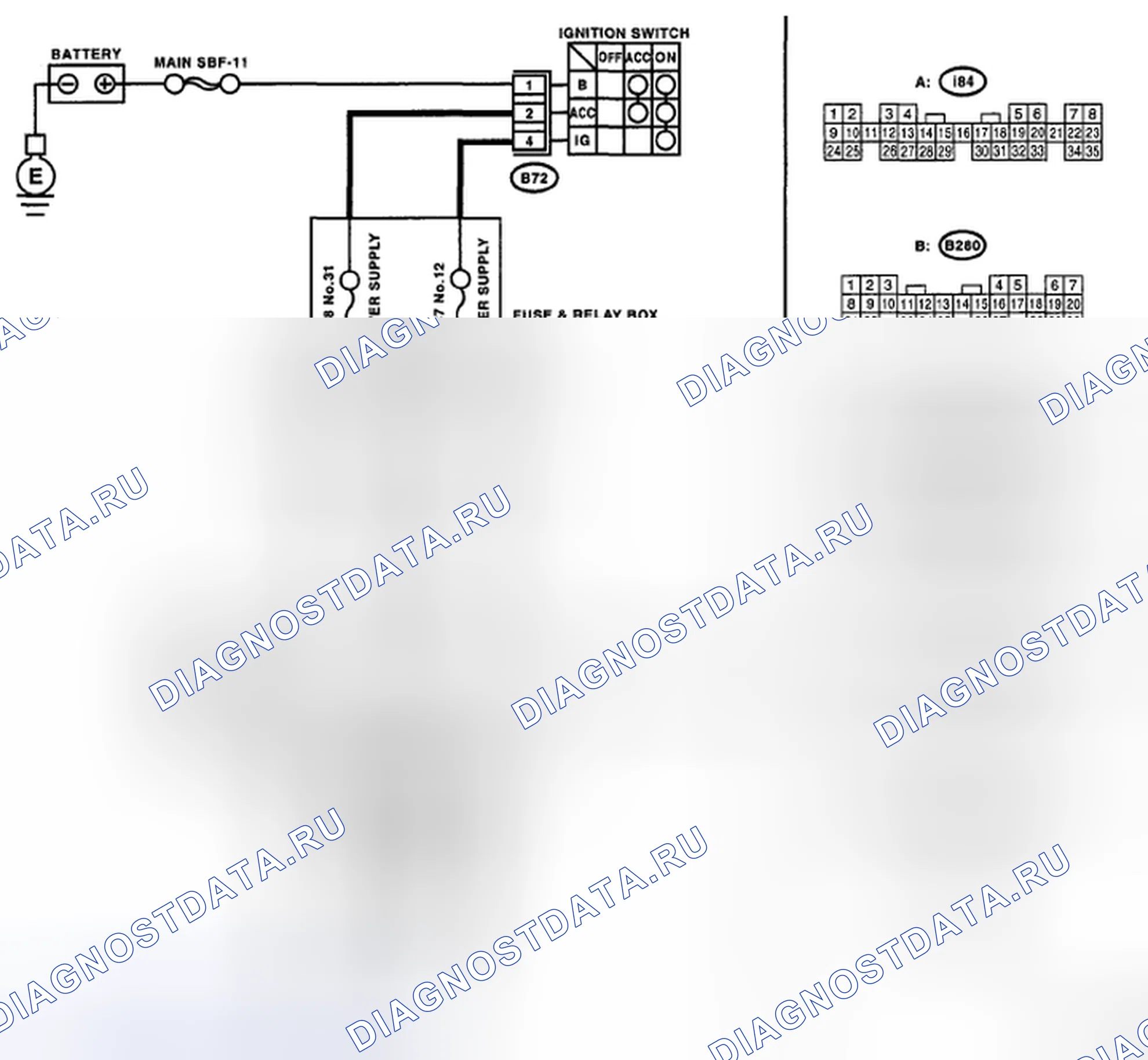 Рис. 11: электросхема. Subaru Outback BP рестайлинг