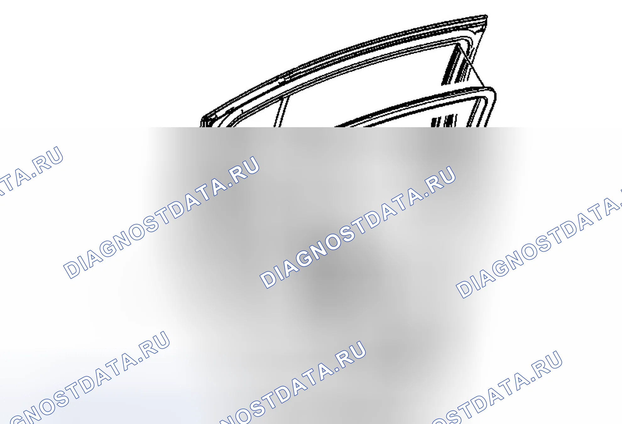 Рис. 33: Задняя сторона окна двери гарнир молдинг замена. Chevrolet Cruze I рестайлинг